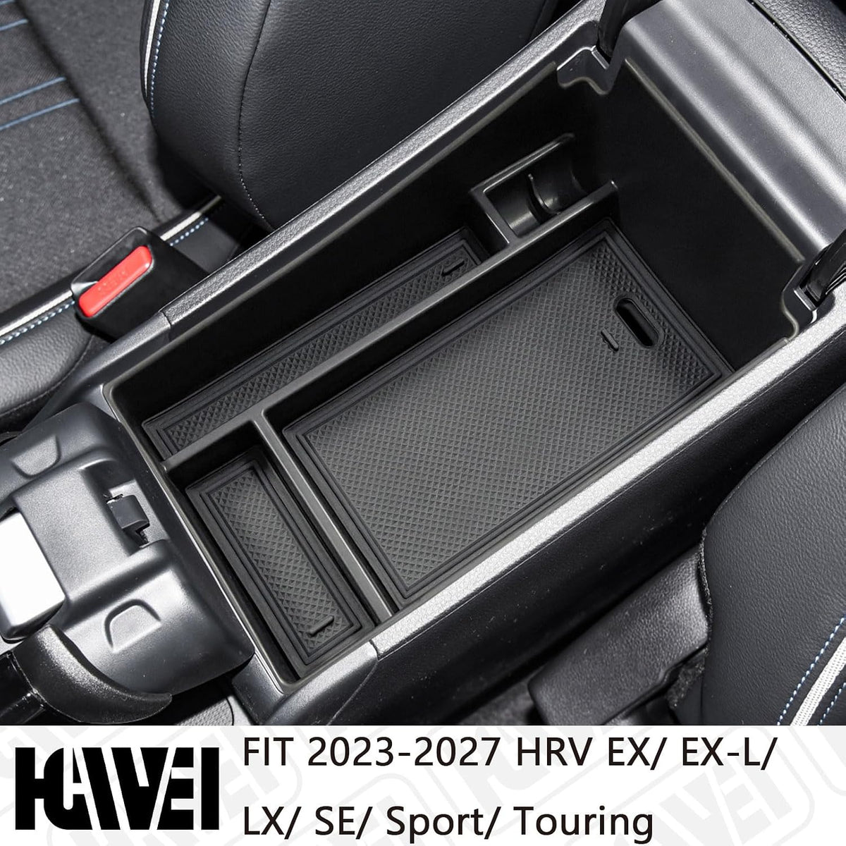 Center Console Organizer Tray for Honda HRV 2023-2027 Accessories, Black
