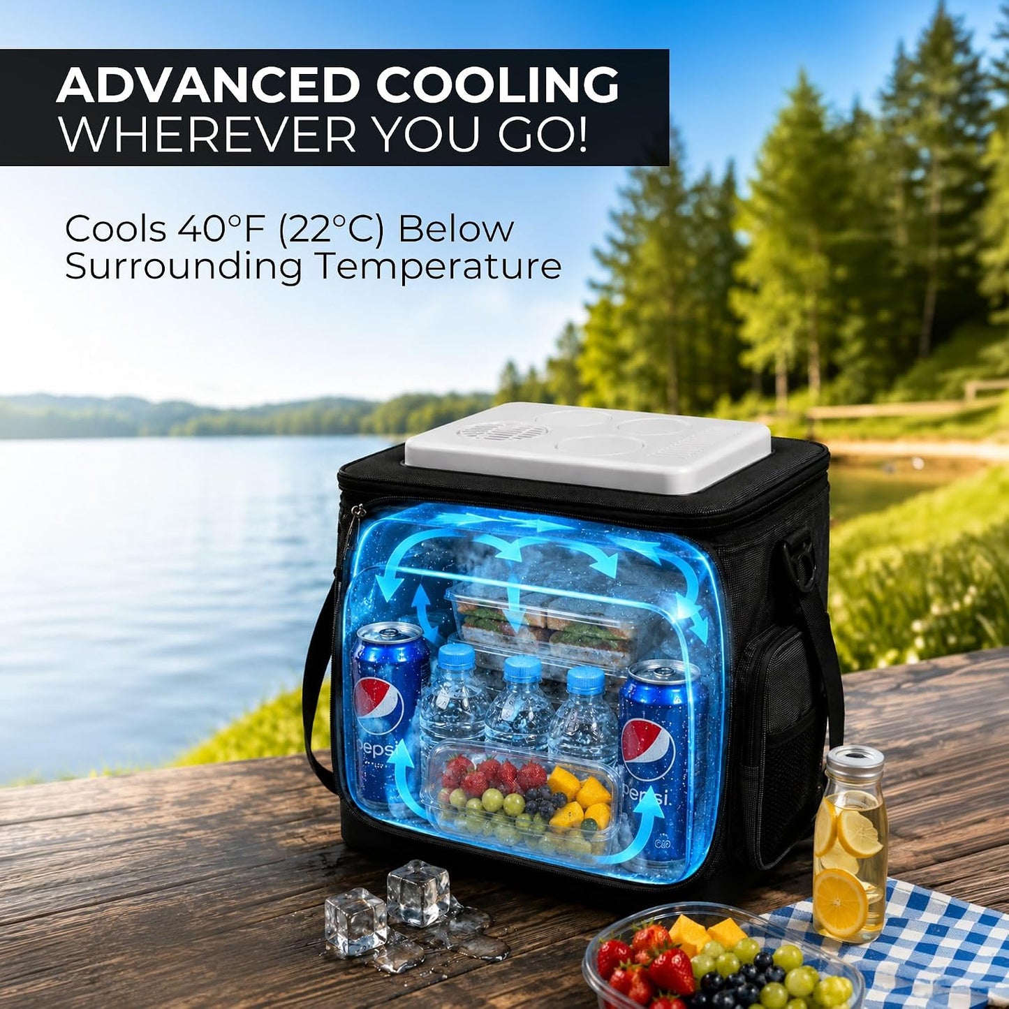 Koolatron D25 AZ Camping Cooler Bag, Black