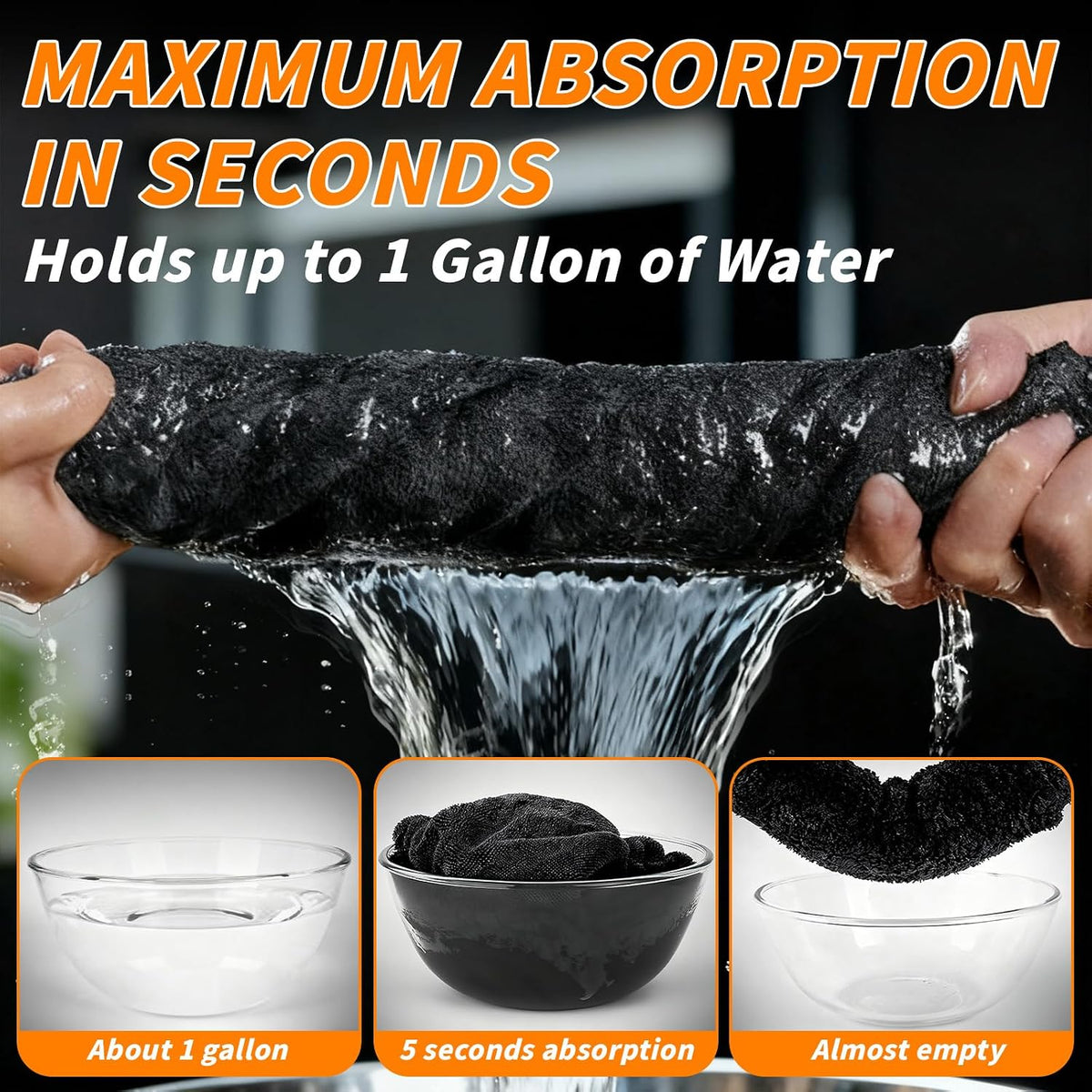 8 Pack Microfiber Car Towels, 36" x 24" Microfiber Cleaning Cloth, 600 GSM