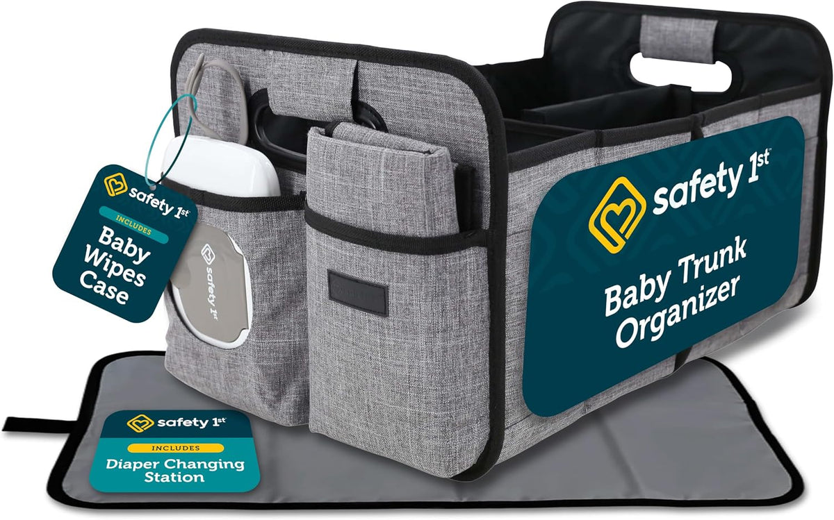 Safety 1st Baby Trunk Organizer & Diaper Changing Station, Gray