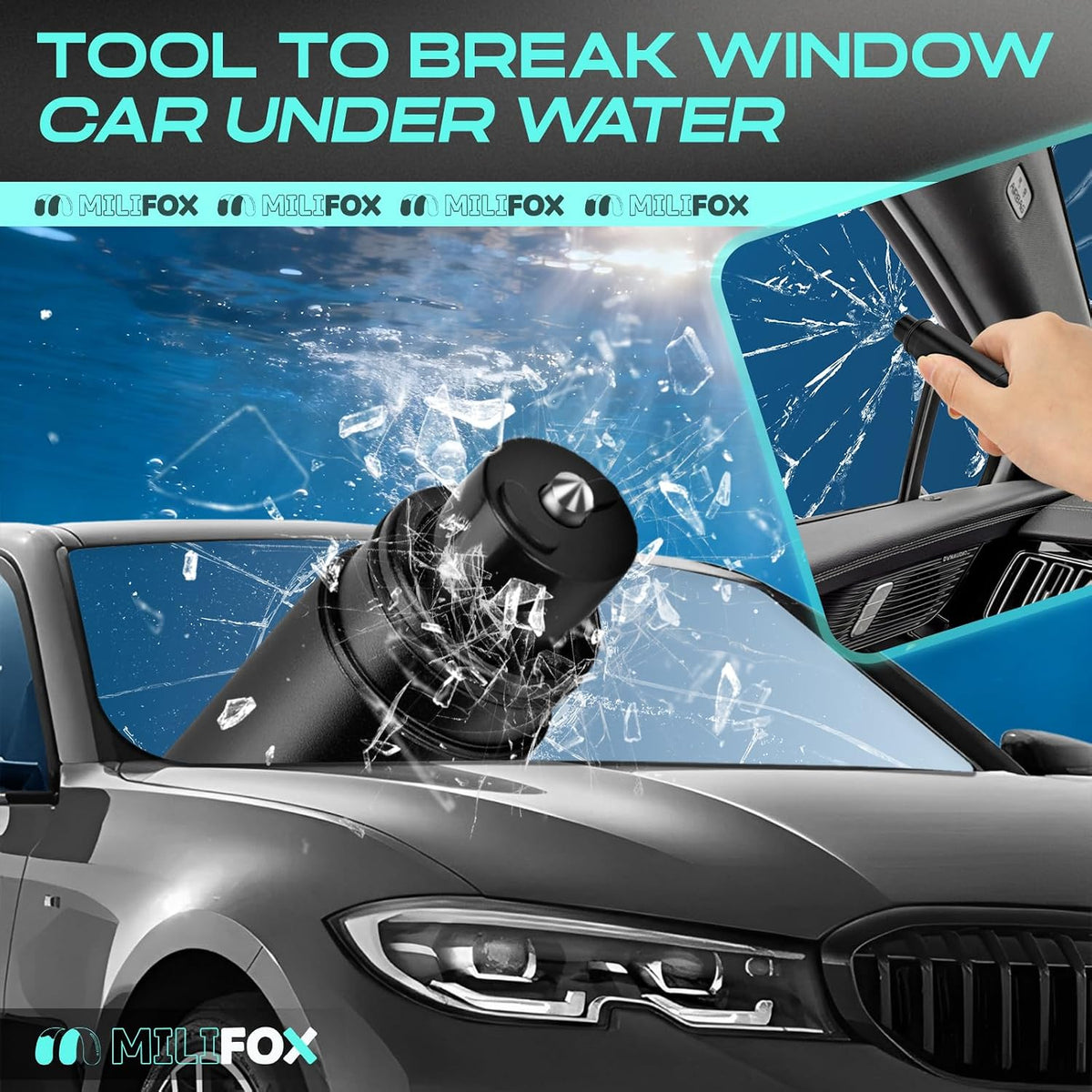 Window Breaker Seatbelt Cutter, Car Safety Emergency Escape Tool
