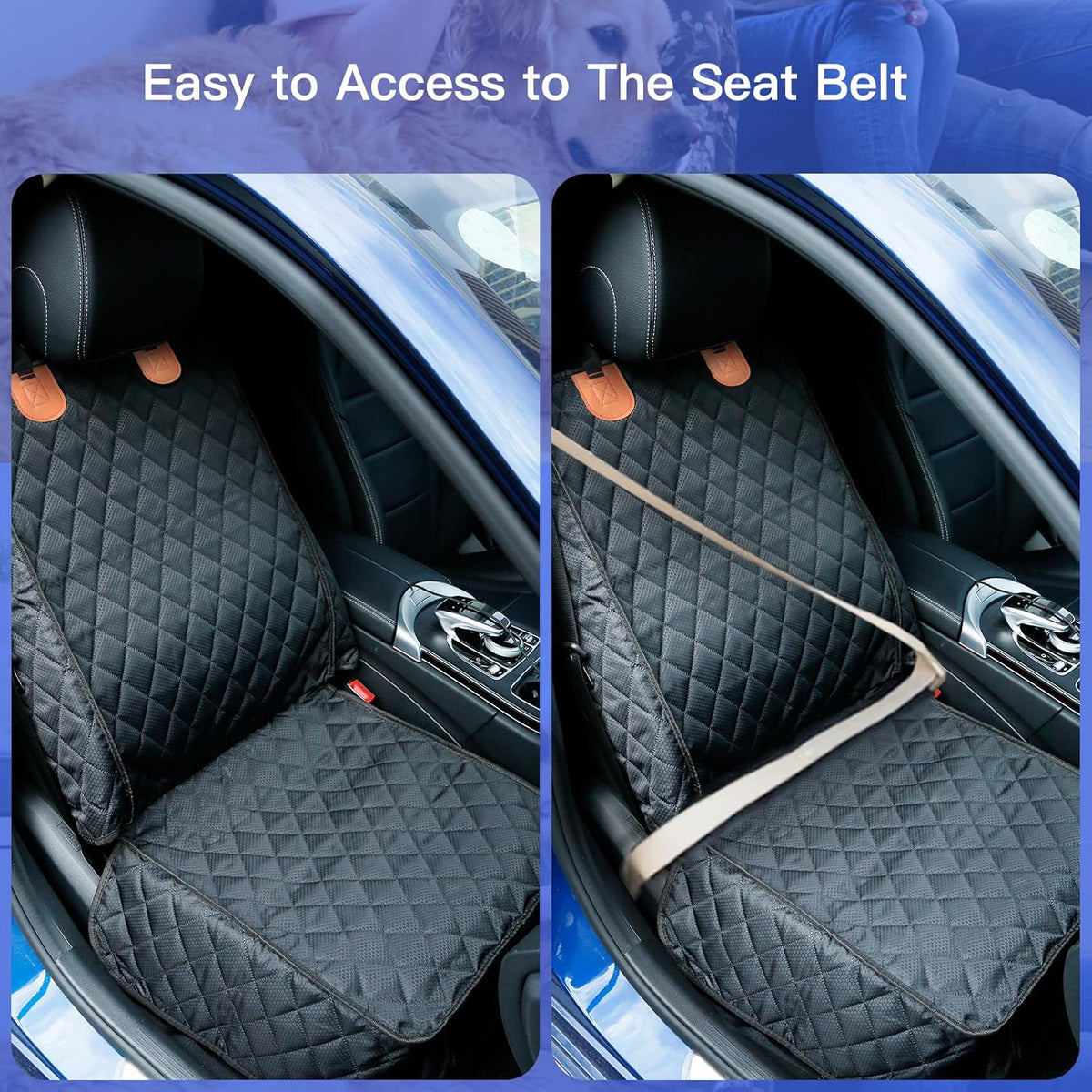 PETICON 2 Pack Pet Car Seat Cover for Front Seat, Captain Chair Seat Cover