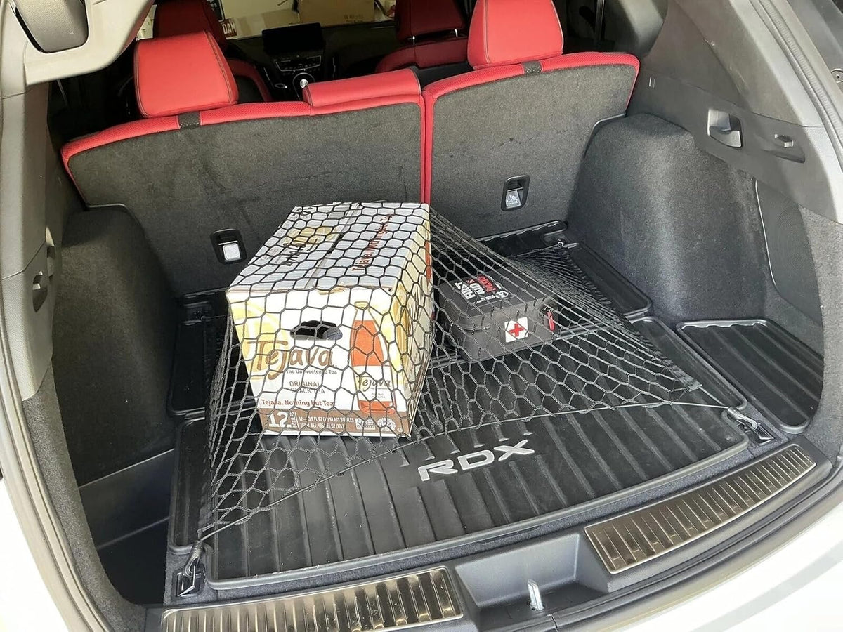 Rear Trunk Organizer Cargo Net for Acura RDX 2007–2026 – Floor Style Cargo Net for SUV – Premium Mesh Elastic Car Trunk Organizer Vehicle Carrier Storage – Compatible with Acura RDX
