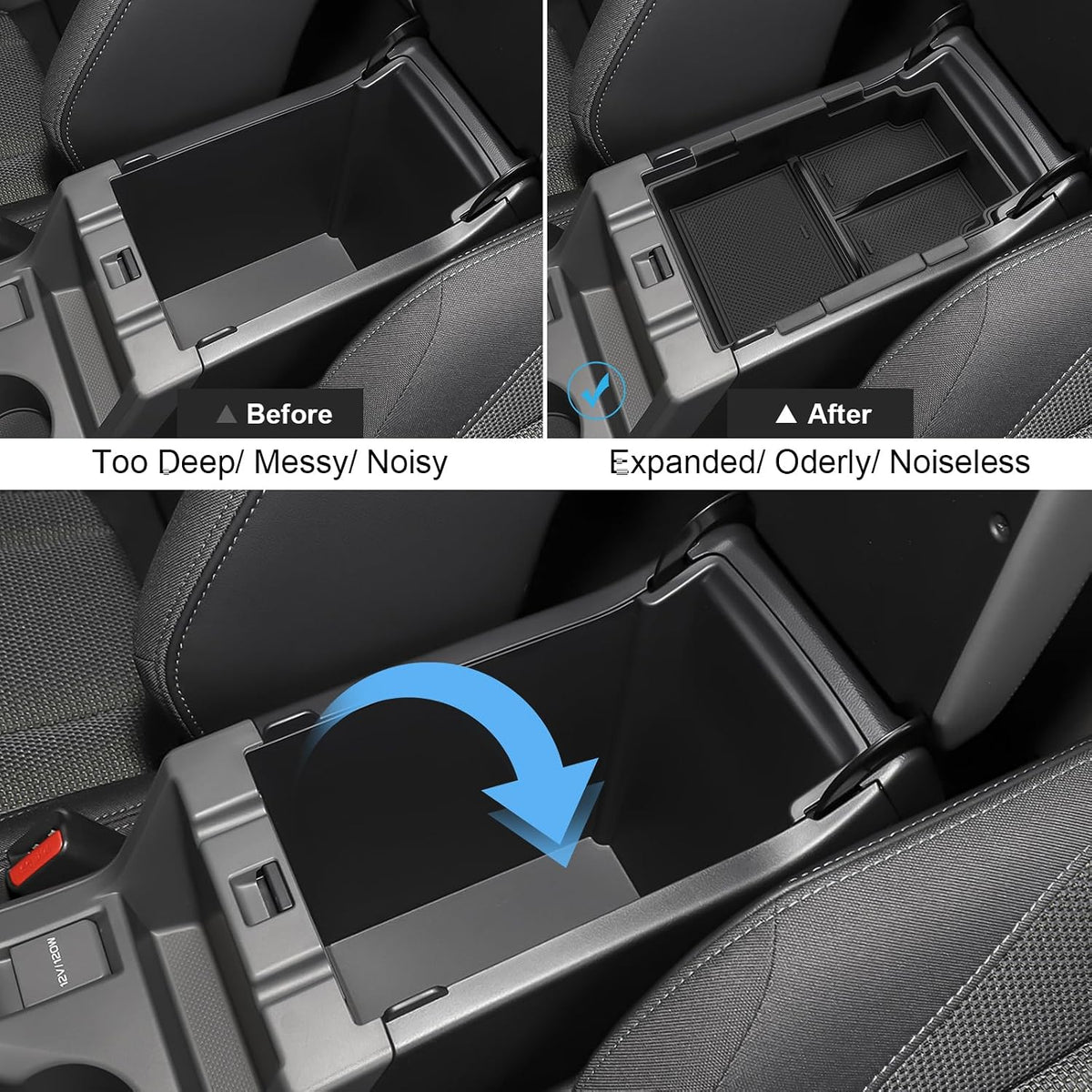 Double-Layer 2024 2025 2026 Crosstrek Center Console Organizer for Crosstrek (Premium/Sport/Limited/Wilderness),Durable ABS Plastic 2025 Crosstrek&Impreza Tray 2026 Crosstrek Hybrid Accessories