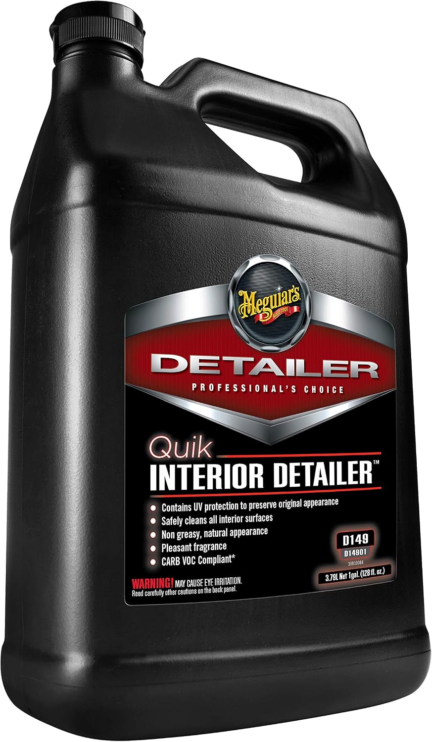 Meguiar's D14901 Detailer Quik Interior Detailer 3.79L safely cleans all interior surfaces