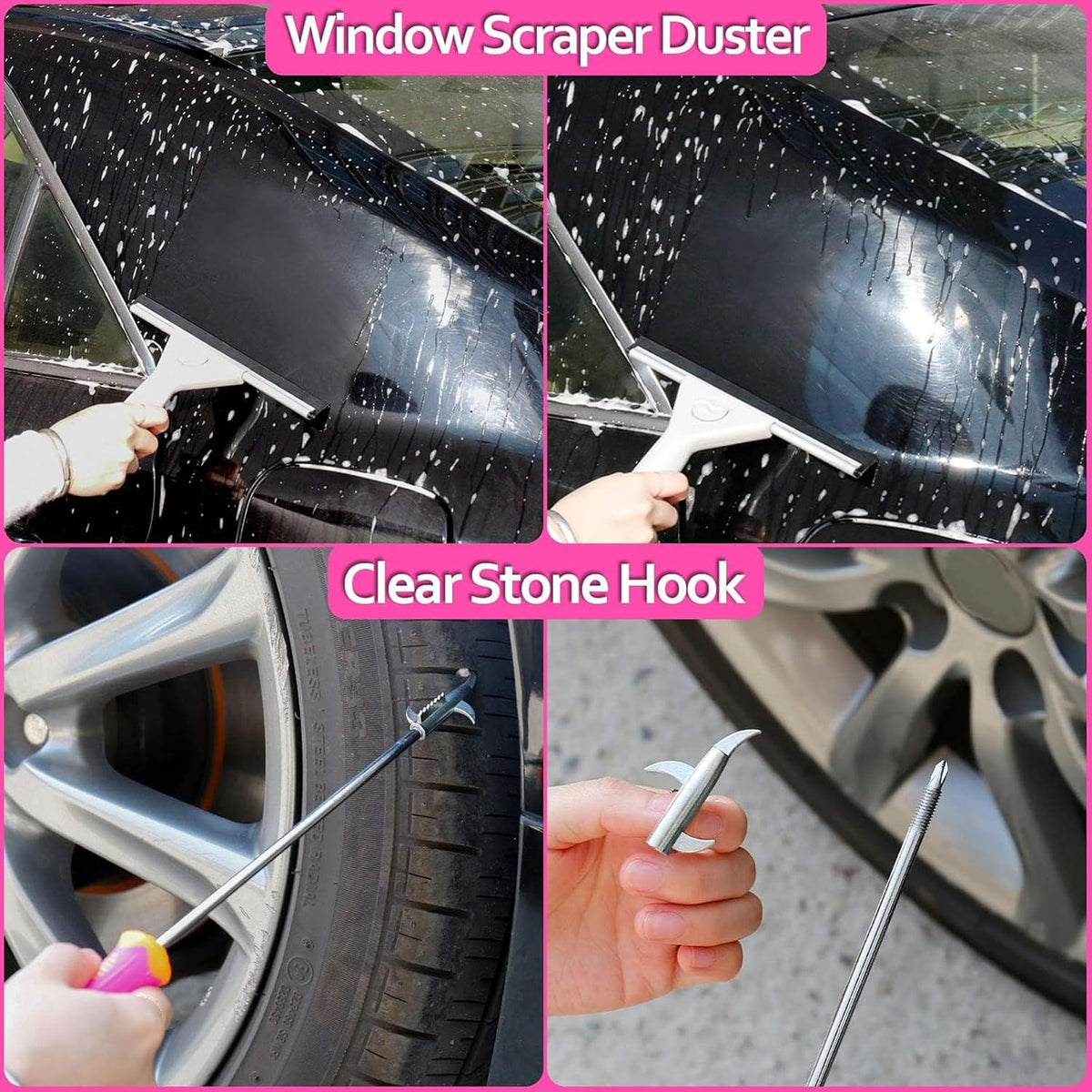 THINKWORK Car Detailing Kit, Interior Exterior Cleaning Set for Vehicles