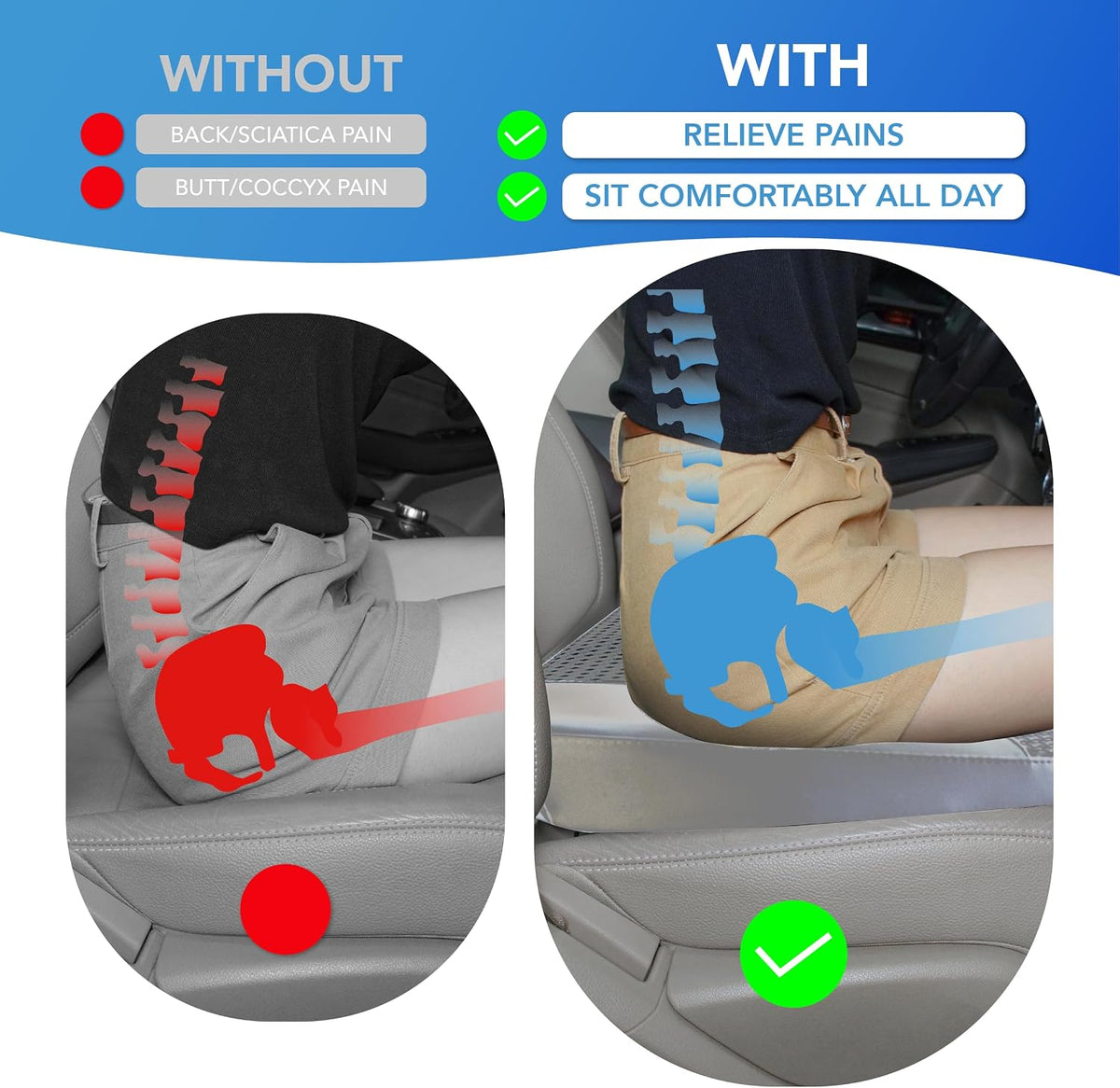 Lofty Aim Car Seat Cushion, Car Seat Pillow, Automotive Cushion
