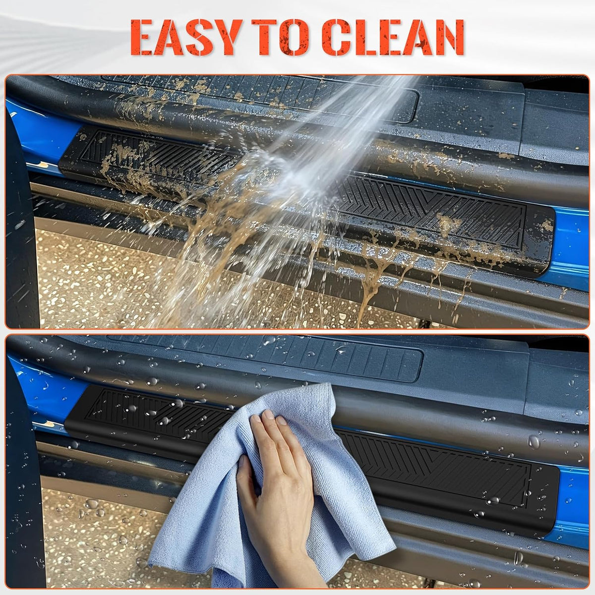 Door Sill Protector Compatible with 2022-2025 2026 Ford Maverick Outer Door Step Protector Side Edge Step Guard Car Door Dust Shield Cover 2024 Maverick Exterior Accessories (4PCS)