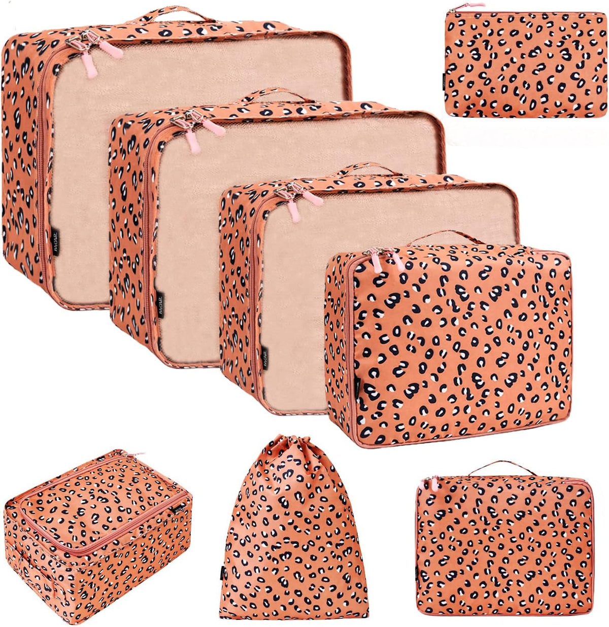 BAGAIL 8 Set Packing Cubes Luggage Packing Organizers for Travel Accessories-Dusty Blue