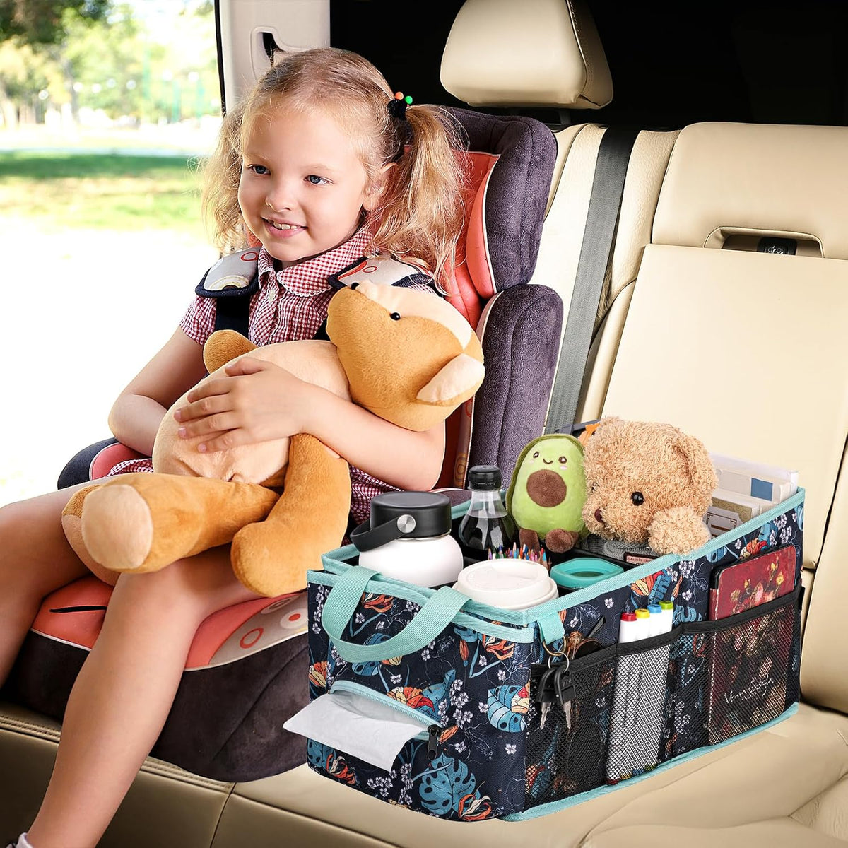 HEYSKAY Backseat Car Organizer Car Caddy Passenger Seat Organizer for Kids