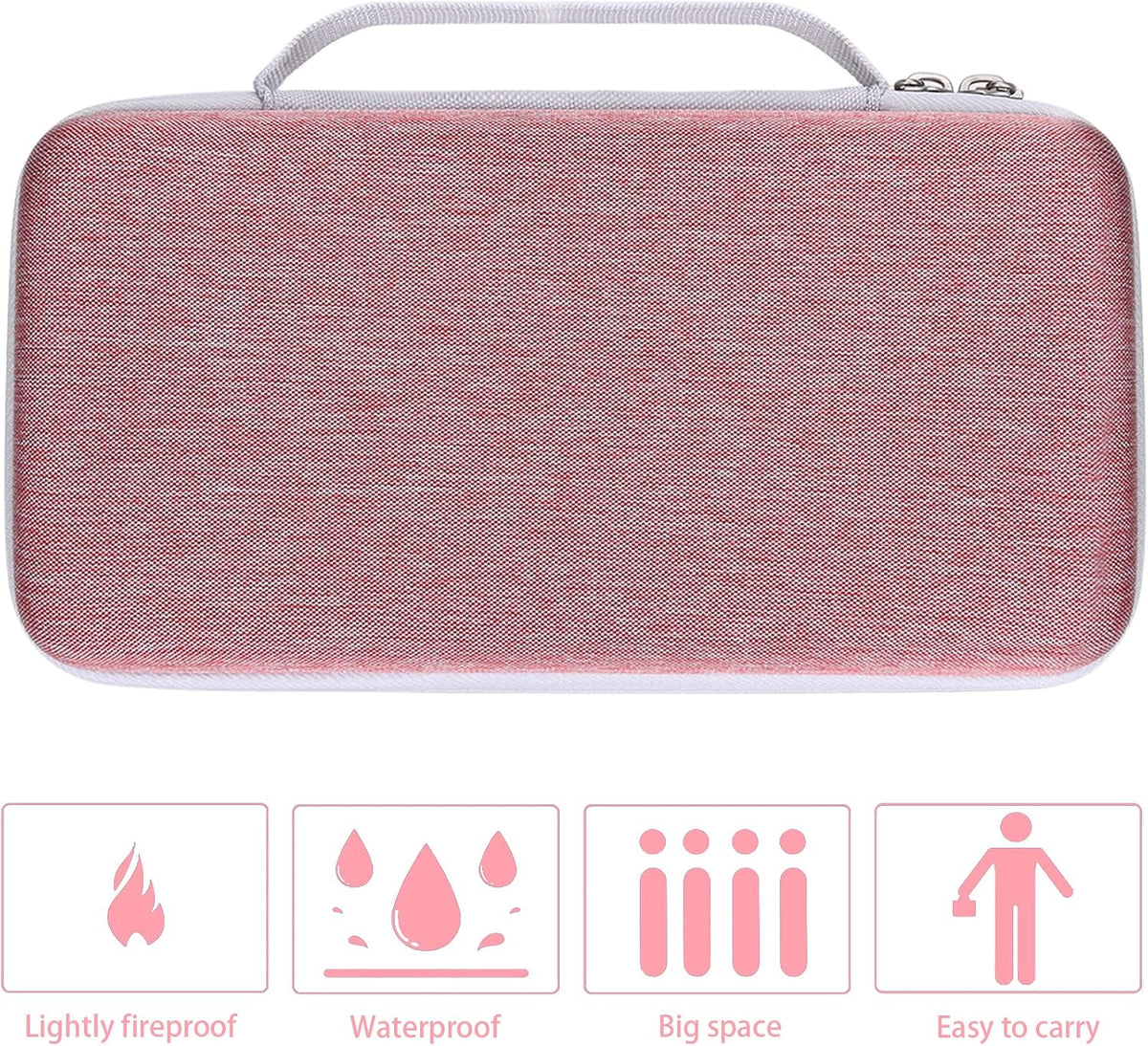 khanka Hard Travel Case Replacement for Halo Bolt 58830/57720 / Air 58830 / ACDC Max 55500 mWh Portable Emergency Power Kit, Portable Phone Laptop Charger, Case Only (Pink)