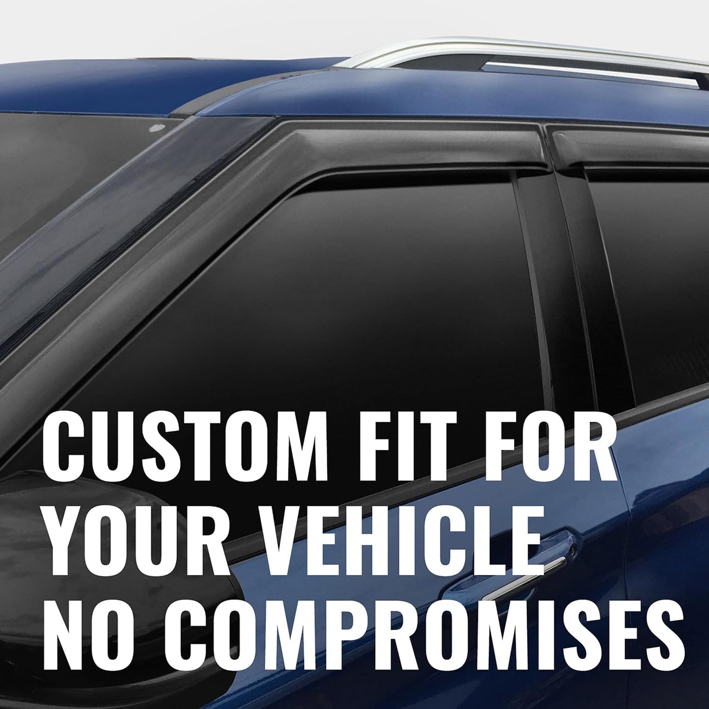 Auto Ventshade [AVS] Outside Mount Rain Guards for 2014 - 2018 Kia Forte Sedan | Window Vent Visors, 4 pcs. - Smoke | 94544