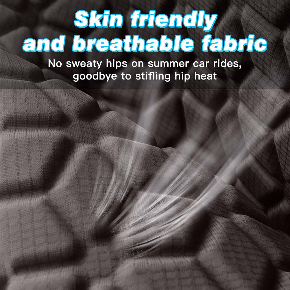 Thin Gel Car Seat Cushion, Non-Slip & Comfortable Automotive Front Seats Cushion Pad for Driver, Breathable Vehicle Interior Mat Cover Accessories (Coffee)