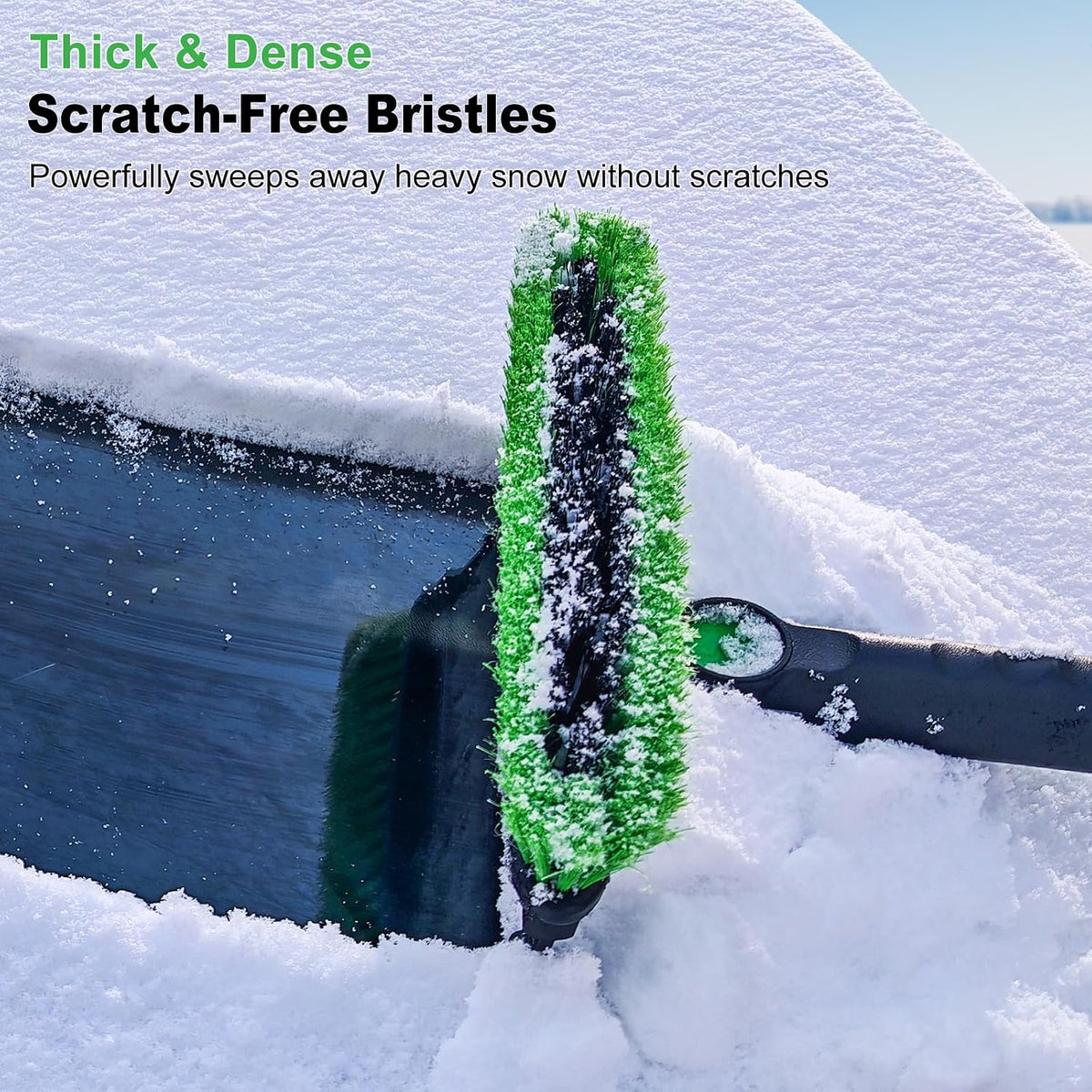 SEAAES 55 Inch Ice Scraper and Snow Brush with Squeegee for Truck SUV