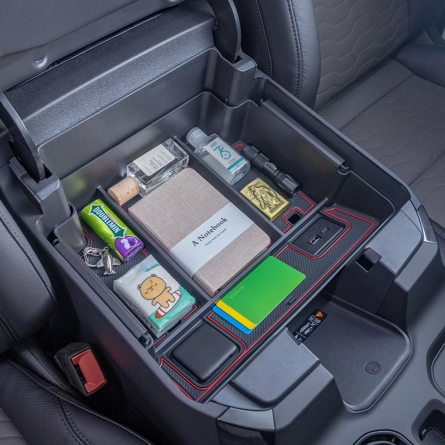 PIMCAR Center Console Organizer for 23-26 Chevy Silverado/GMC Sierra 1500, 2024-2026 Silverado/Sierra 2500HD 3500HD, 22-26 Silverado/Sierra 1500 Refreshed Models (Full Console w/Bucket Seats ONLY)