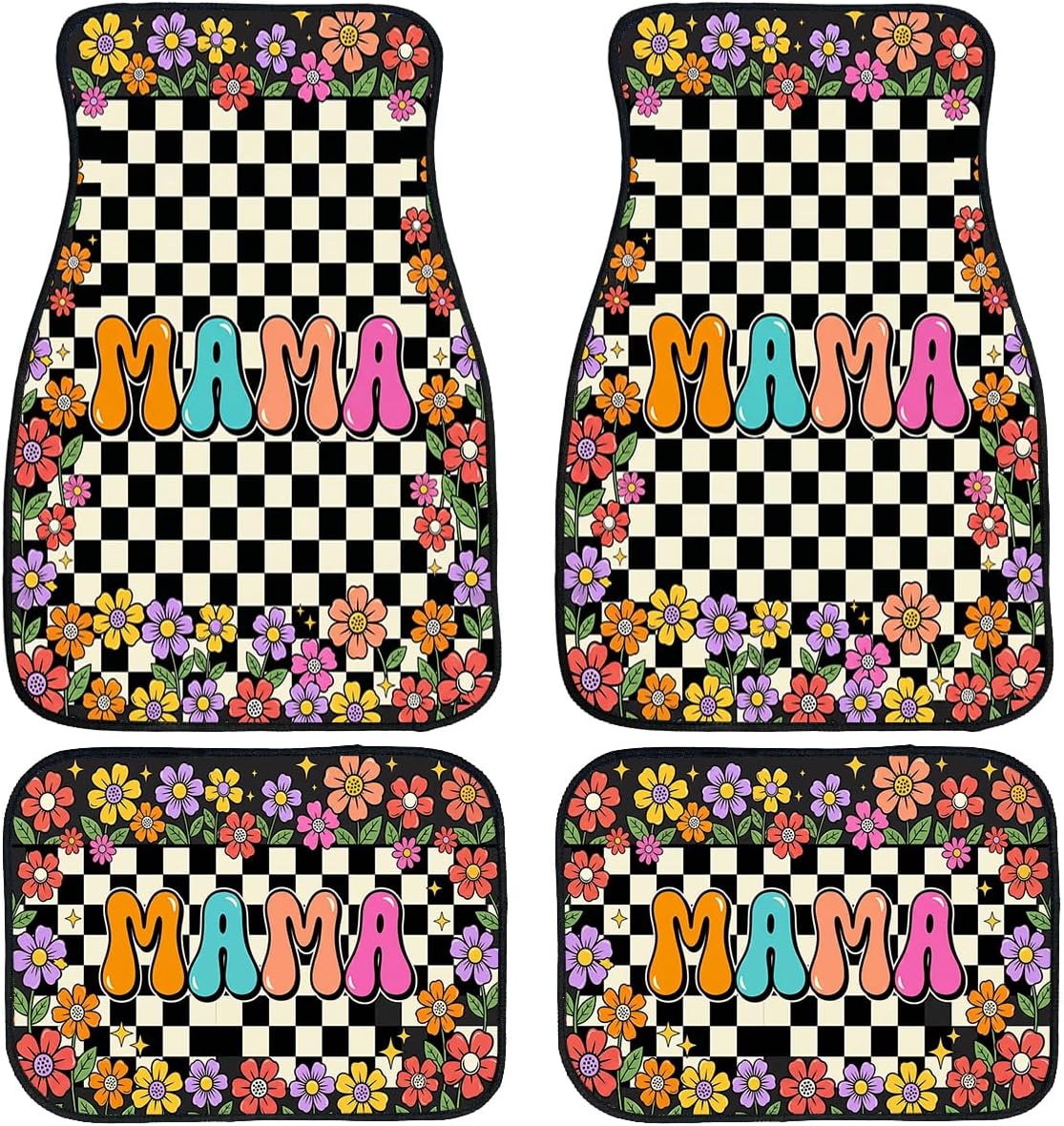 Eagle Car Floor Mats Set of 4 Mountain Eagle American Flag Automotive Foot Mats Rugs Carpet for Car Non-Slip Auto Car Accessories Universal Fit for Car SUV Truck Van