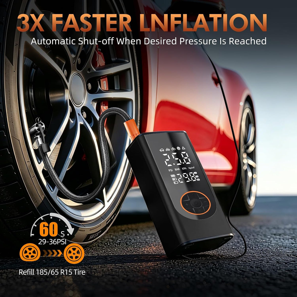 Eleanora Cordless Tyre Inflator Air Compressor