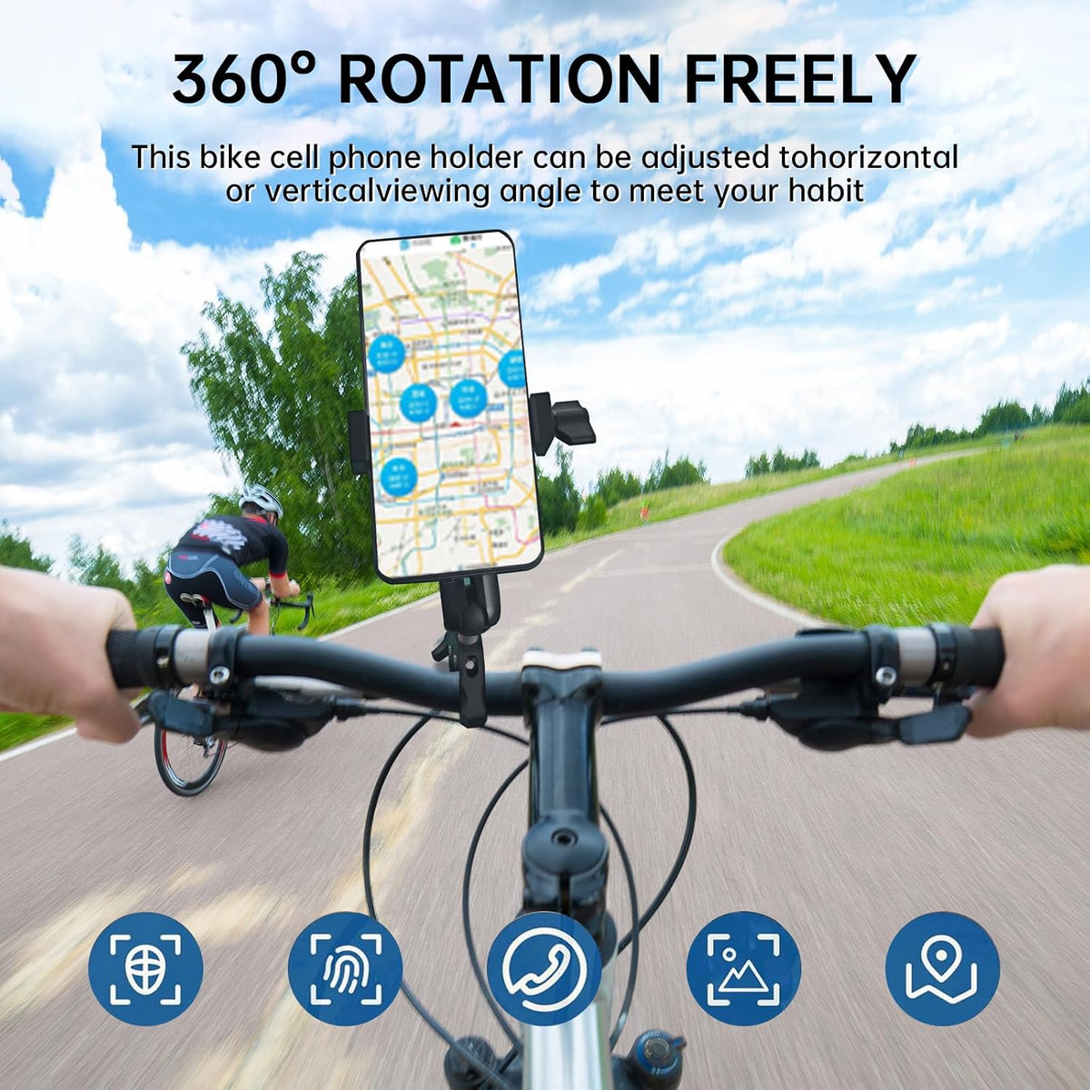 1 Inch Aluminum Phone Holder with 1" Ball Head Adapter Compatible with RAM mounts B Size Double Socket Arm for Car Bike Motorcycle Phone Mount