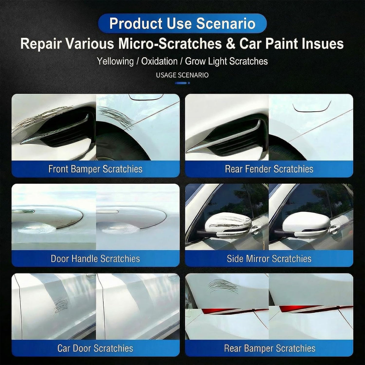 Scratch Remover for Vehicles, 2026 New Car Scratch Repair Kit, Multifunctional Car Paint Scratch Remover for Surface Damage, Portable Car Polishing Wax for All Drivers (2 Set)