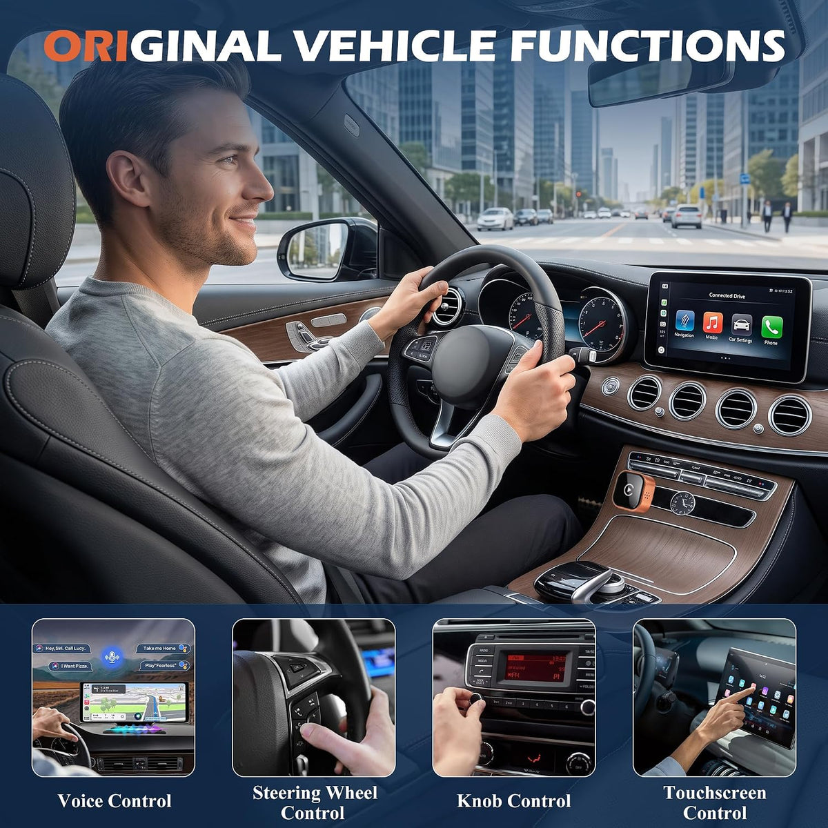 Wireless CarPlay Adapter, 2-in-1 Mini CarPlay Wireless Adapter Plug & Play