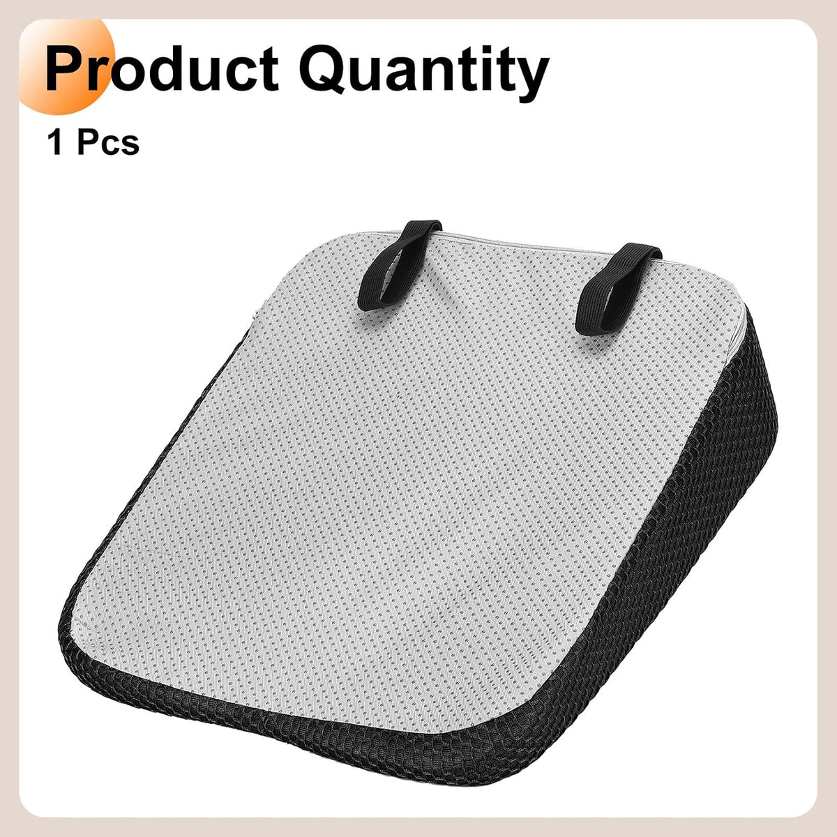 HARFINGTON Seat Cushion 3.94" Thick Comfort Memory Foam Office Chair Cushion with Non Slip Bottom for Car Seat Driver, Black