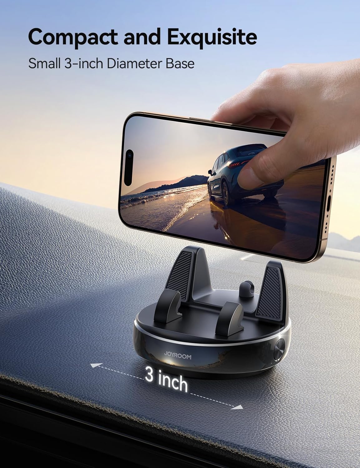 Car Phone Holder, 360° Adjustable & Avoid Sun Glare Dashboard Phone Holder