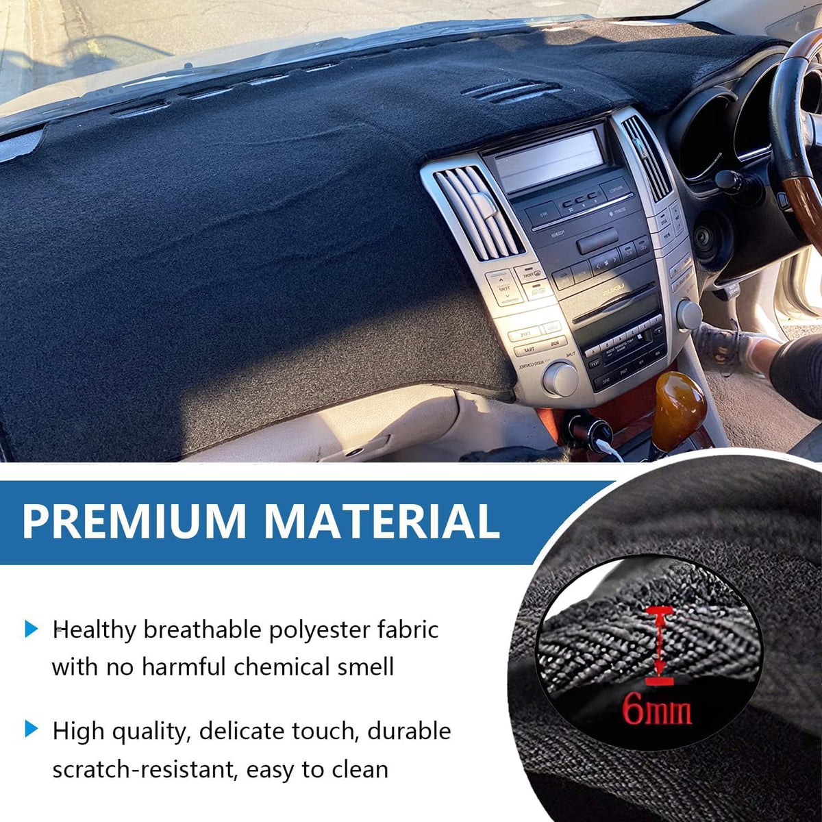 Dashboard Cover Mat for Lexus RX300 RX330 RX350 4rd SUV 2004 2005 2006 2007 2008 2009 Accessories Dash Cover Dash Mat Sunshade Glare UV Rays Protector