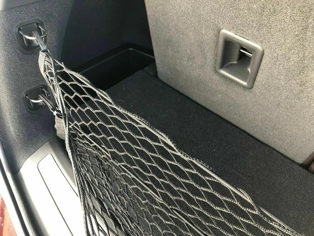 Rear Trunk Organizer Cargo Net for Cadillac XT6 2020–2025 — Envelope Style Cargo Net for SUV—Premium Mesh Elastic Car Trunk Organizer Vehicle Carrier Storage—Compatible with Caddy XT6