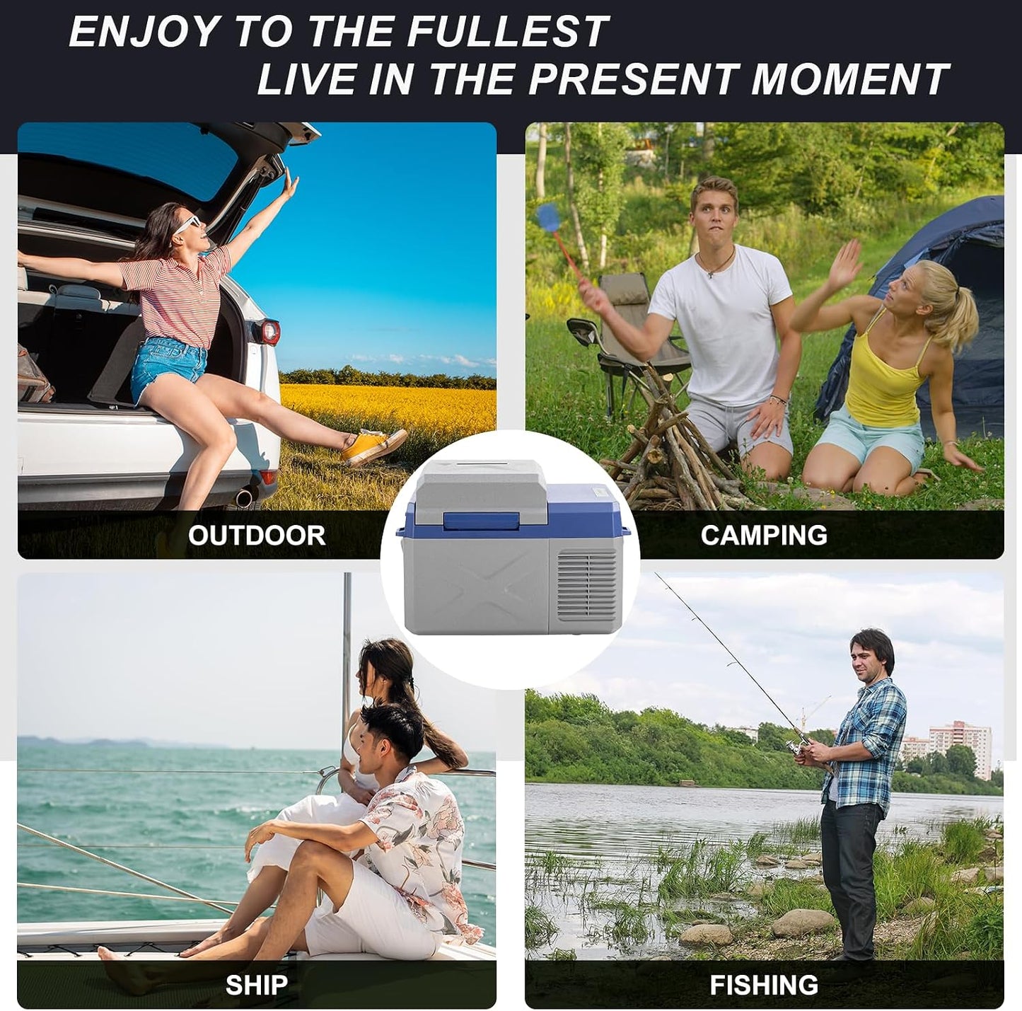 X12 12 Volt Refrigerator,Mini Portable Freezer,13 Quart(12L) Electric Cooler,12V Car Fridge,12/24V DC 100-240V AC for Ourdoor, Camping, Travel, Truck,RV, Boat -4℉~68℉