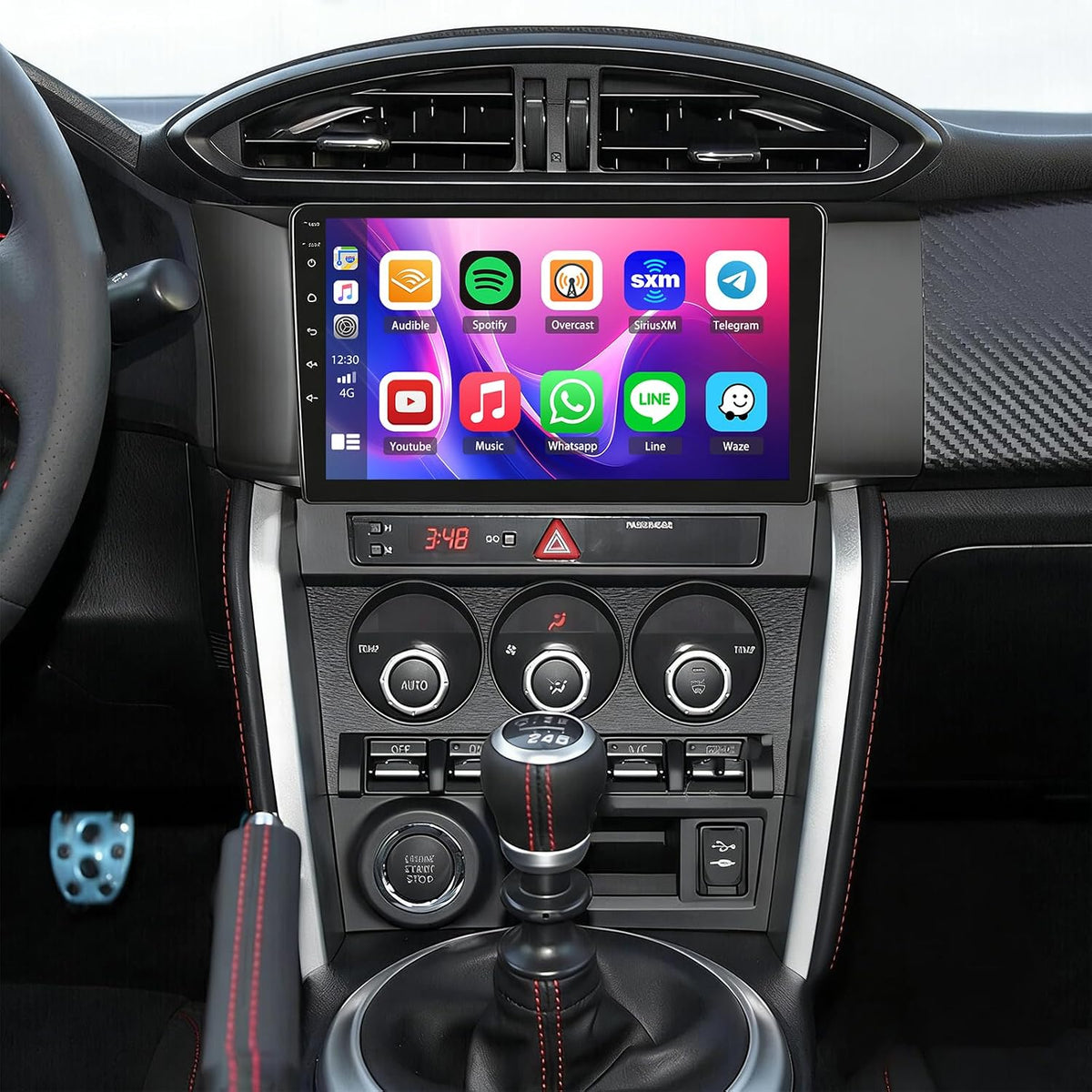 Android 12 Car Stereo Radio Compaible for Subaru BRZ Scion FRS for Toyota GT86 2012-2016, 9inch IPS Thouch Screen Car Radio with Bluetooth GPS WiFi FM/RDS SWC Backup Camera Mic - 2+32GB
