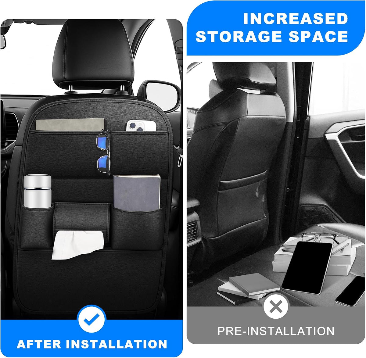 Car Kick Mats Back Seat Protector for Honda CR-V 2 Pack