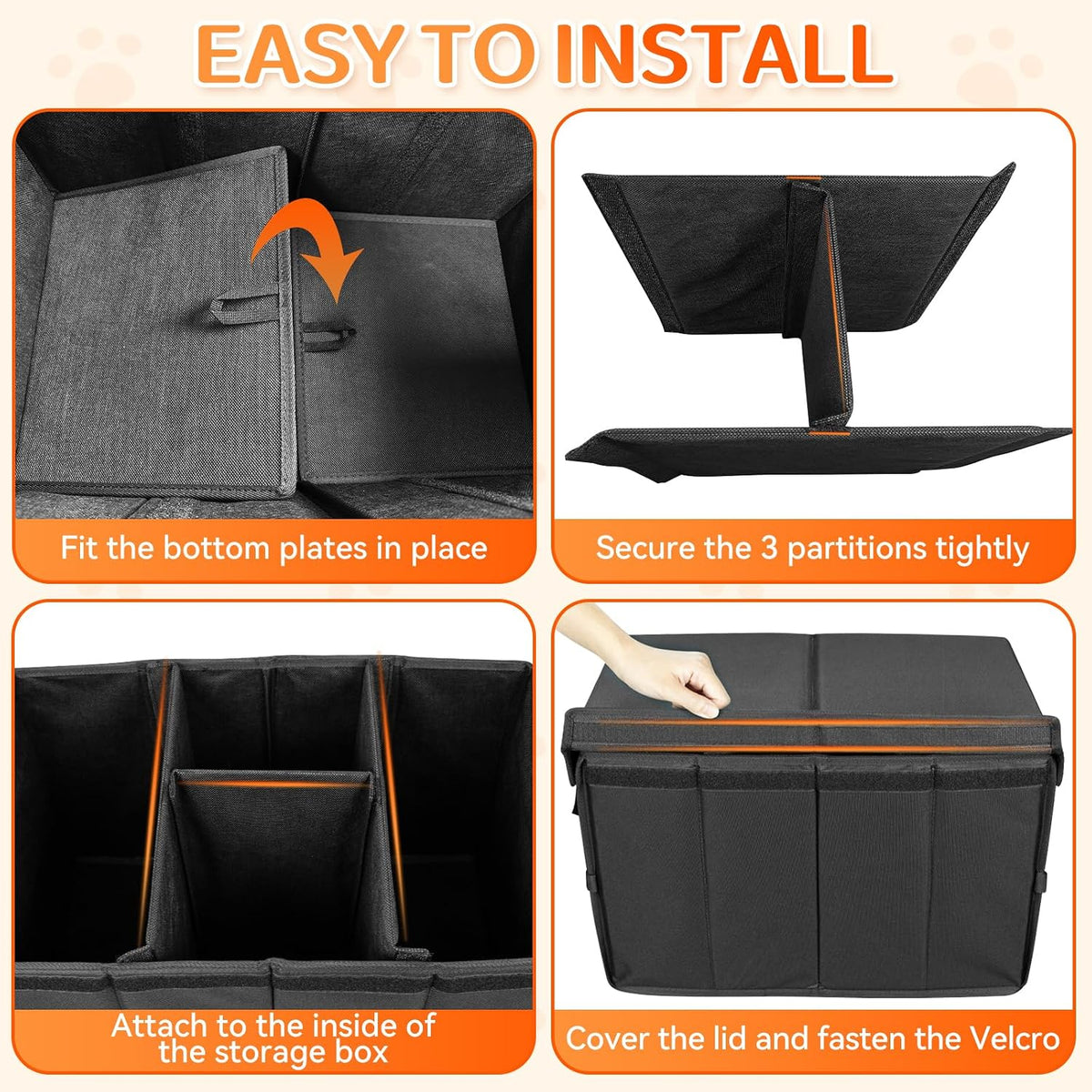 Car Seat Extender for Dogs, Backseat Extender for Large Dog up to 180 LBS, Foldable Back or Front Seat Extender for Most Cars Car Organizer Gap Filler