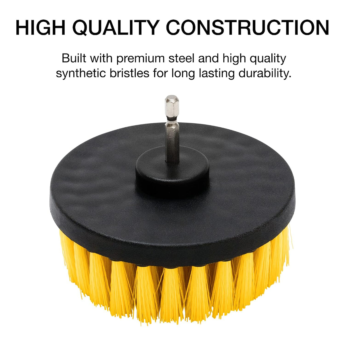 NEIKO 00321A Drill Brush Set, 9-Piece All-Purpose Scrubbing Attachments for Cleaning & Car Detailing, Extended-Reach Power Scrubber