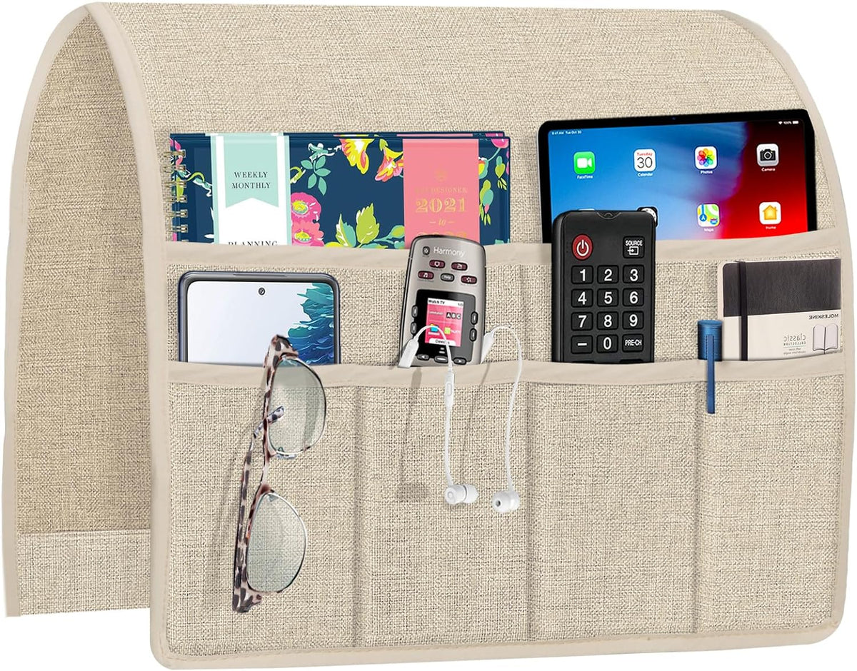Joywell Remote Control Holder Armchair Caddy Armrest Organizer Beige