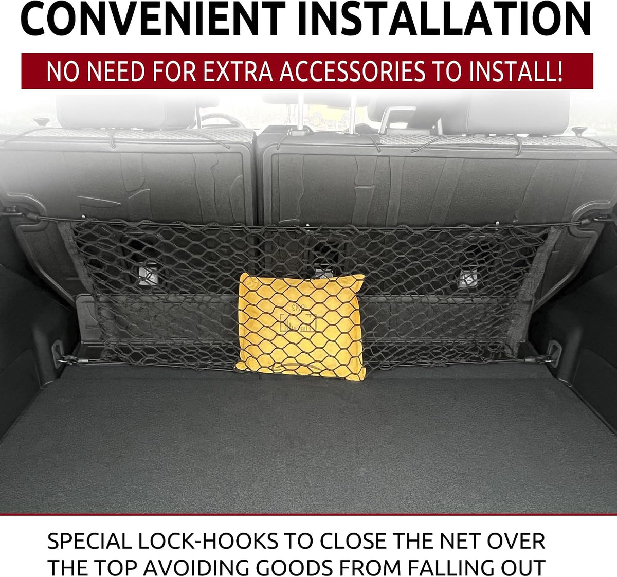 Trunk Envelope Style Mesh Cargo Net for Subaru Forester (SK) 2019-2026 - Premium Trunk Organizer and Storage - Luggage Net for SUV - Best Car Organizer for Subaru Forester