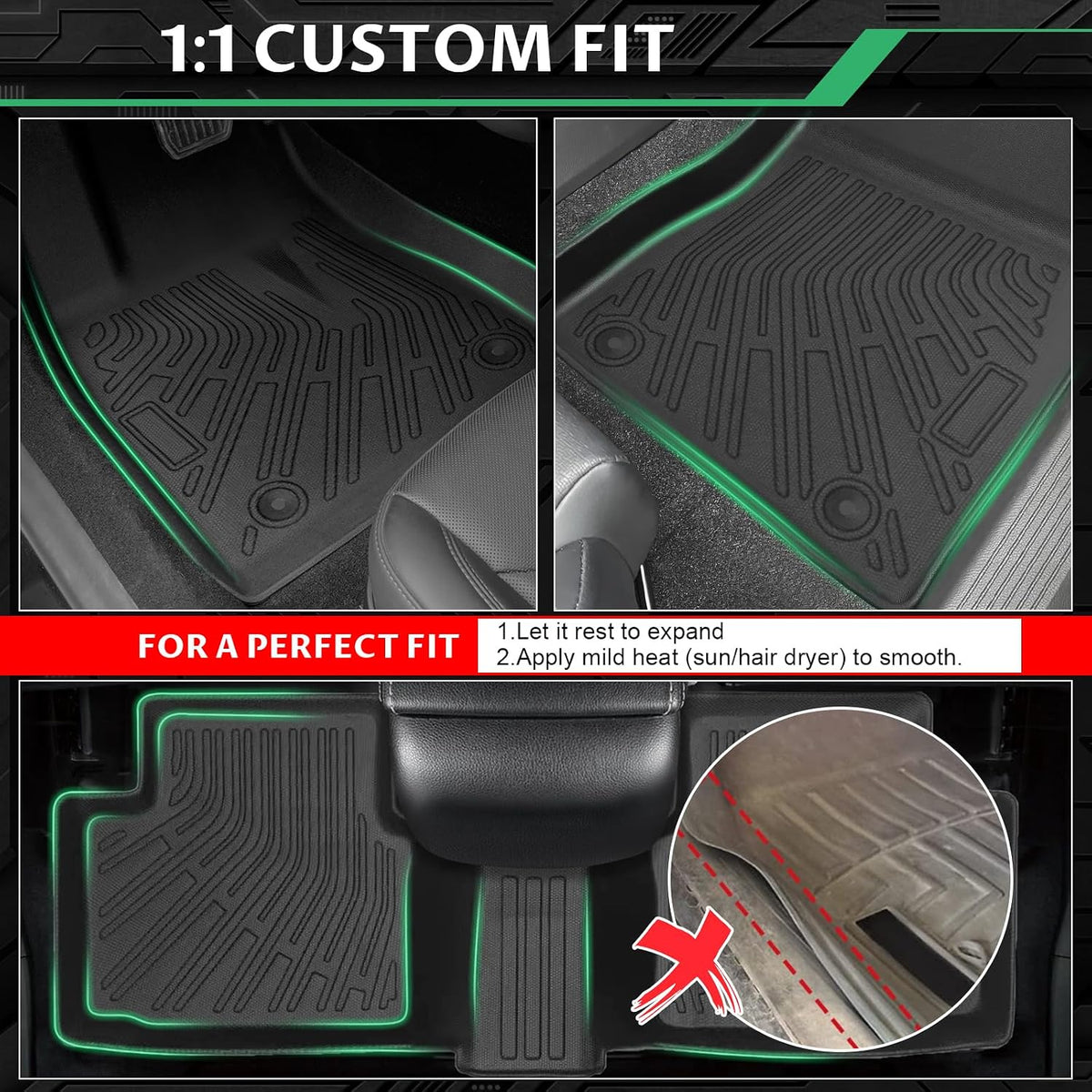 Floor Mats for Chevy Malibu 2013-2015,Also for 2016Chevrolet Malibu Limited