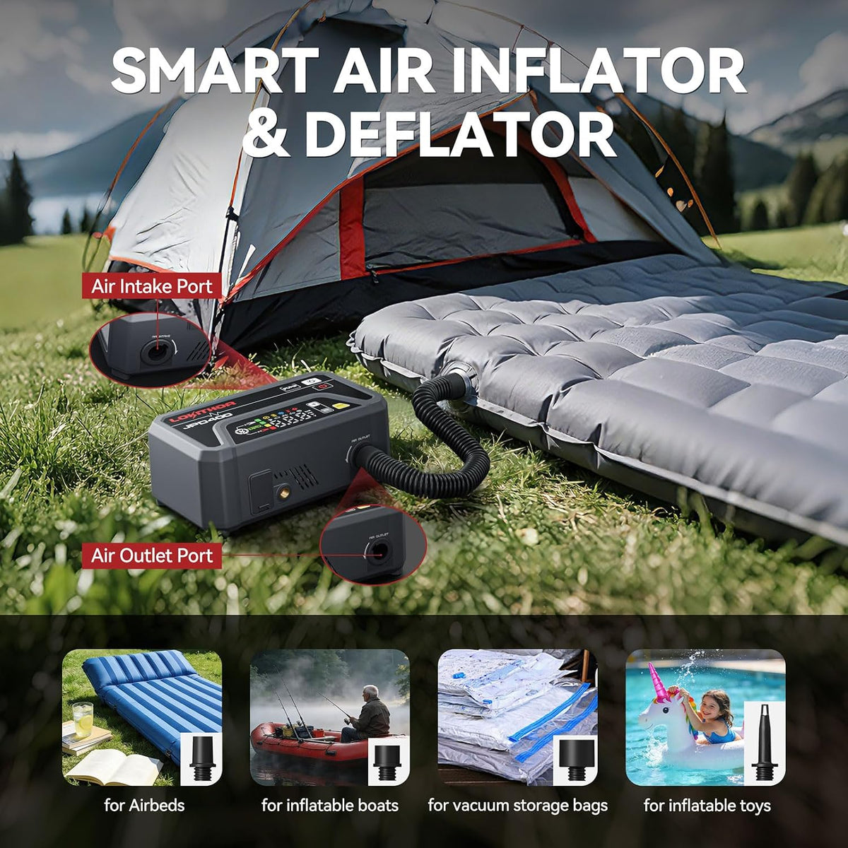 LOKITHOR JPD400 Jump Starter with Air Compressor and Deflator