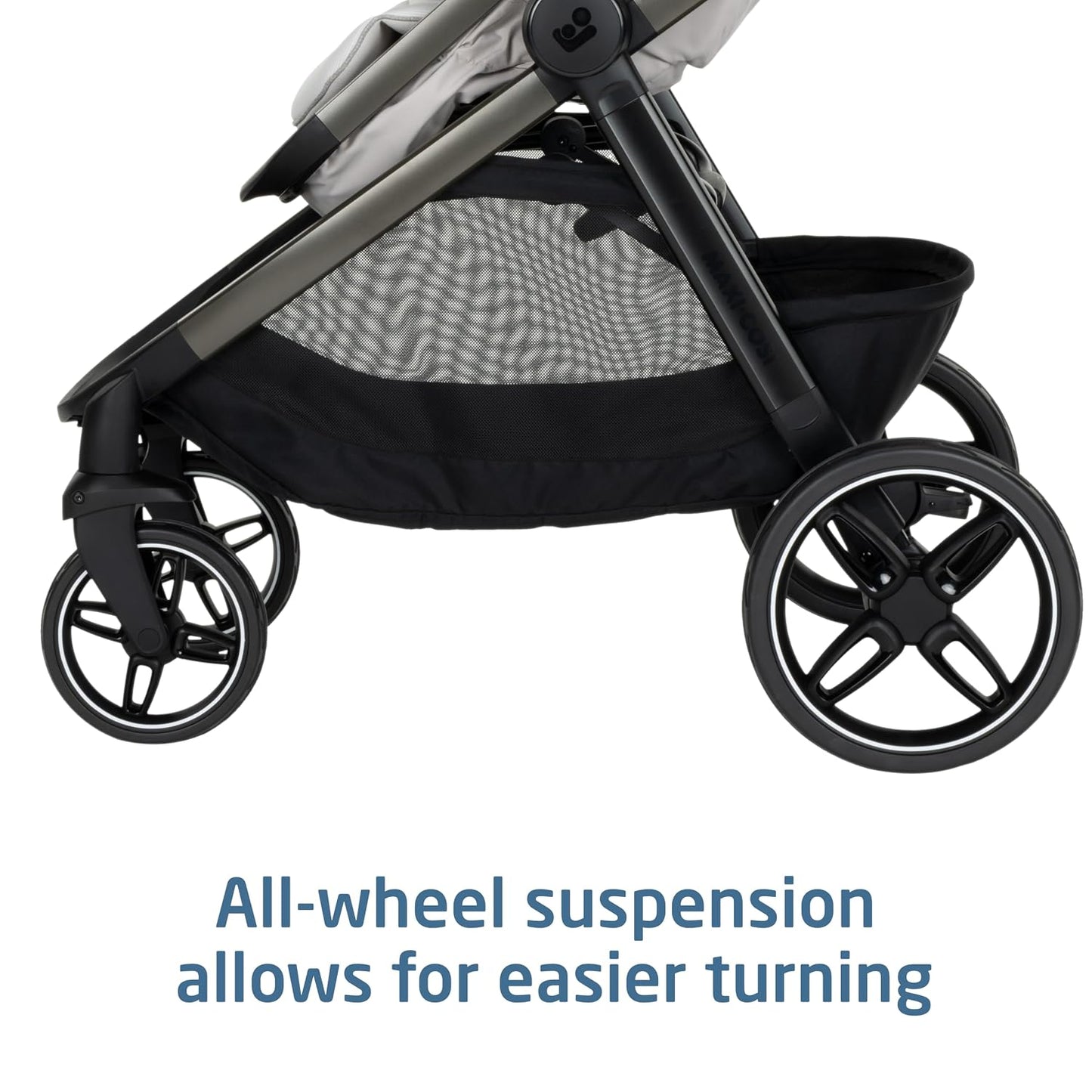 Maxi-Cosi Zelia Pro 5-in-1 Travel System with Mico Pro Infant Car Seat and Baby Stroller Combo, Reversible Seat, Large Wheels, Adjustable Handle, Newborn to Toddler, Lightweight, Classic Oat