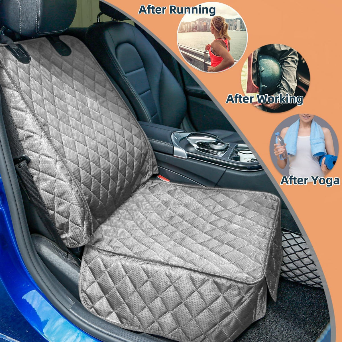 PETICON Waterproof Front Seat Car Cover, Full Protection Dog Car Seat Cover