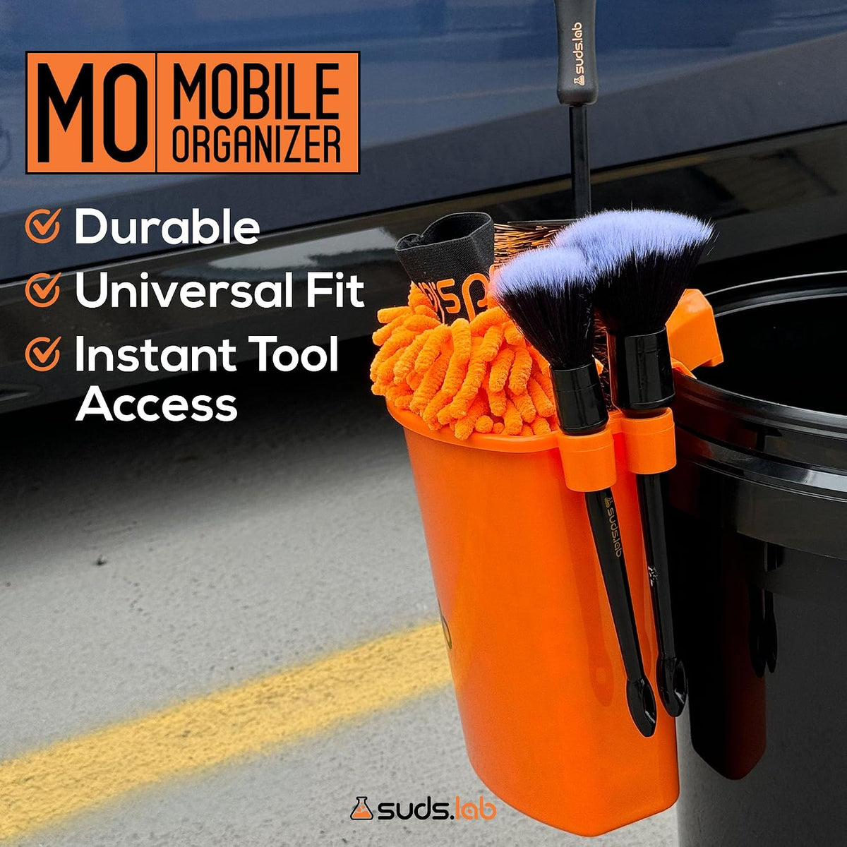 Suds Lab Car Wash Organizer, Detailer Caddy, Multipurpose, Universal Fit