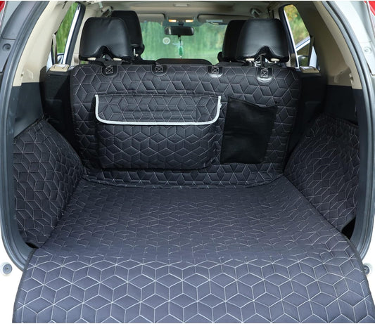 Meginc SUV Cargo Liner for Dogs,100% Waterproof Pet Trunk Car Seat Cover Mat with Bumper Flap Protector,Dog Protect Auto Carpet, Heavy Durable Pet Car Seat Protector for SUV CRV RAV4 Q5 CX5