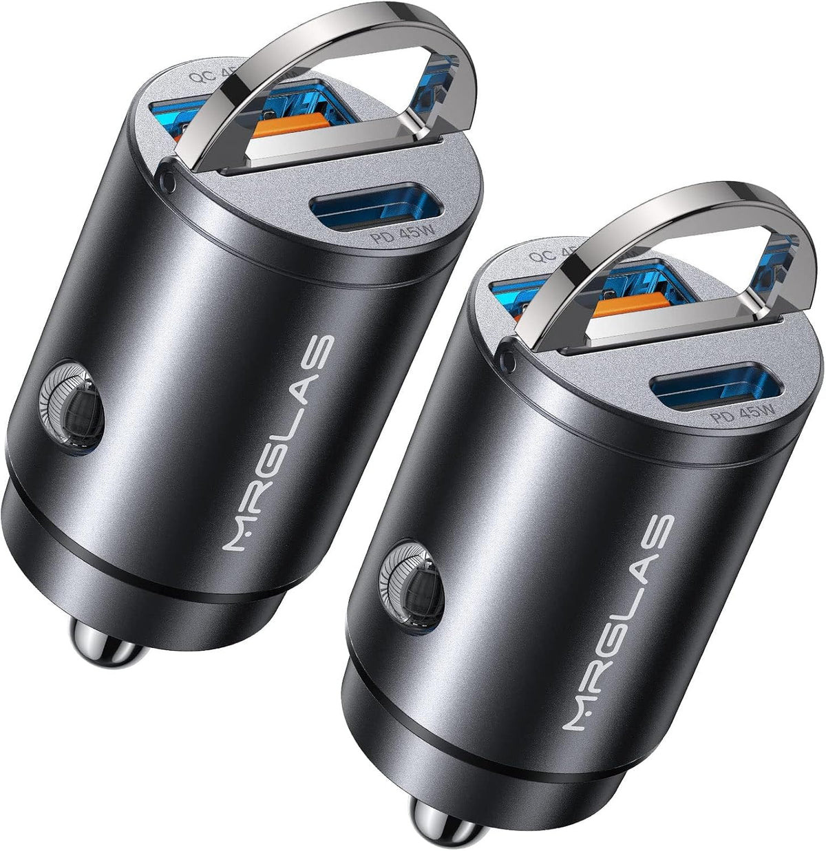 2-Pack 90W USB C Car Charger Fast Charging Type C Cigarette Lighter Adapter