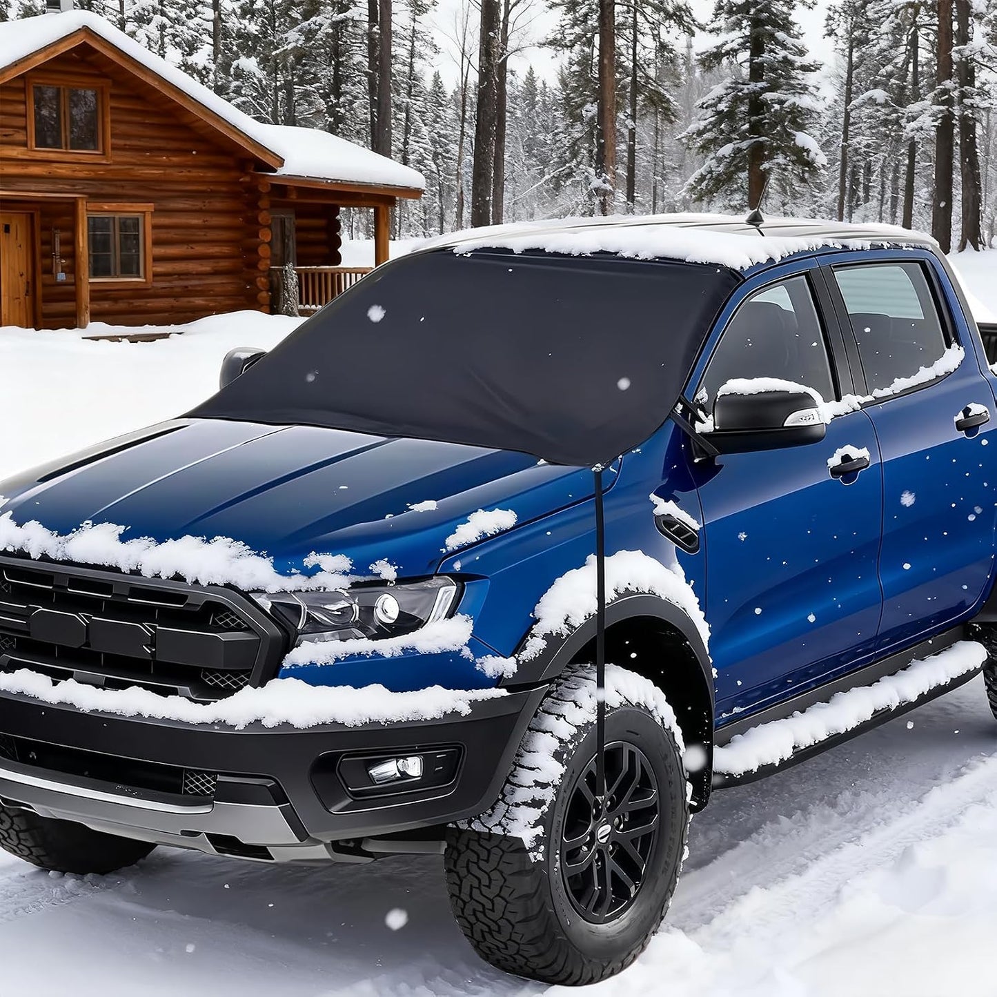 Windshield Cover for Ice and Snow No Scraping Car Accessories All Weather Waterproof Sunshade Winter Windshield Cover with Mirror Protection for Snow Ice Frost Sun Dust