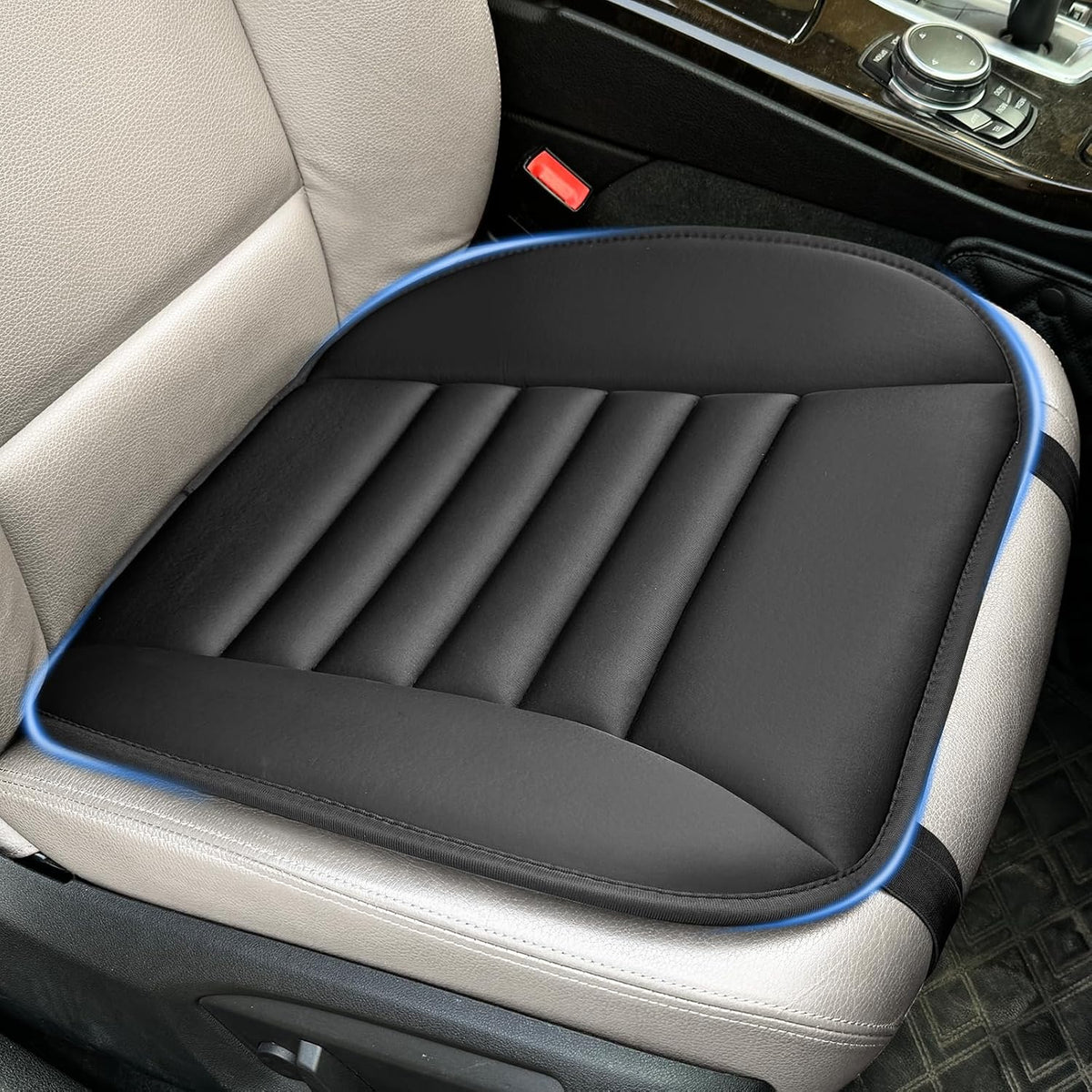 Car Seat Cushion, Driver & Office Comfort, 1.2'' Memory Foam, Black