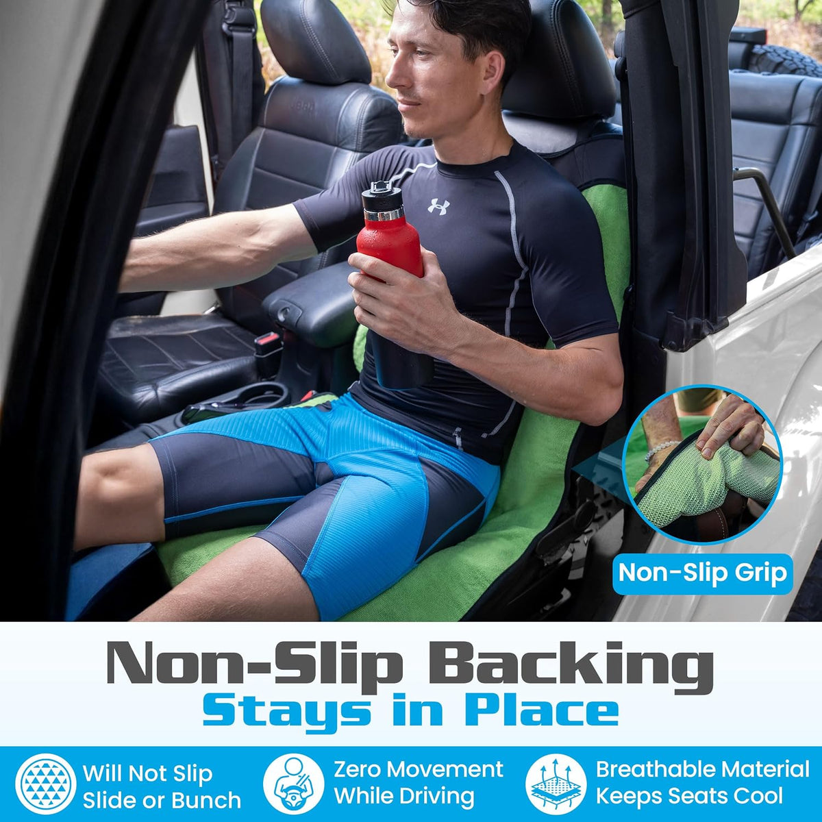 HAPPEGEAR Happeseat Waterproof Car Seat Cover & Protector, Green