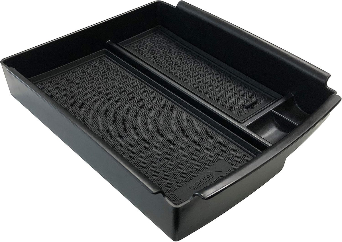 OzniumX Center Console Organizer Storage Box for Tesla Model S/X, Black, Custom Upgrade Interior Accessory with Coin and Sunglass Holder, Armrest Box Secondary Storage