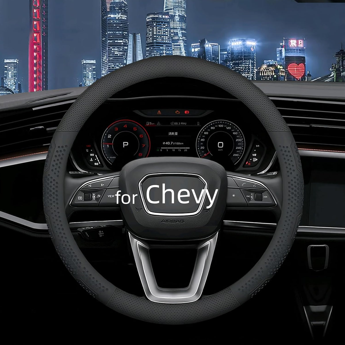 Yangday Leather Steering Wheel Cover for Chevy Silverado 1500 2500 3500