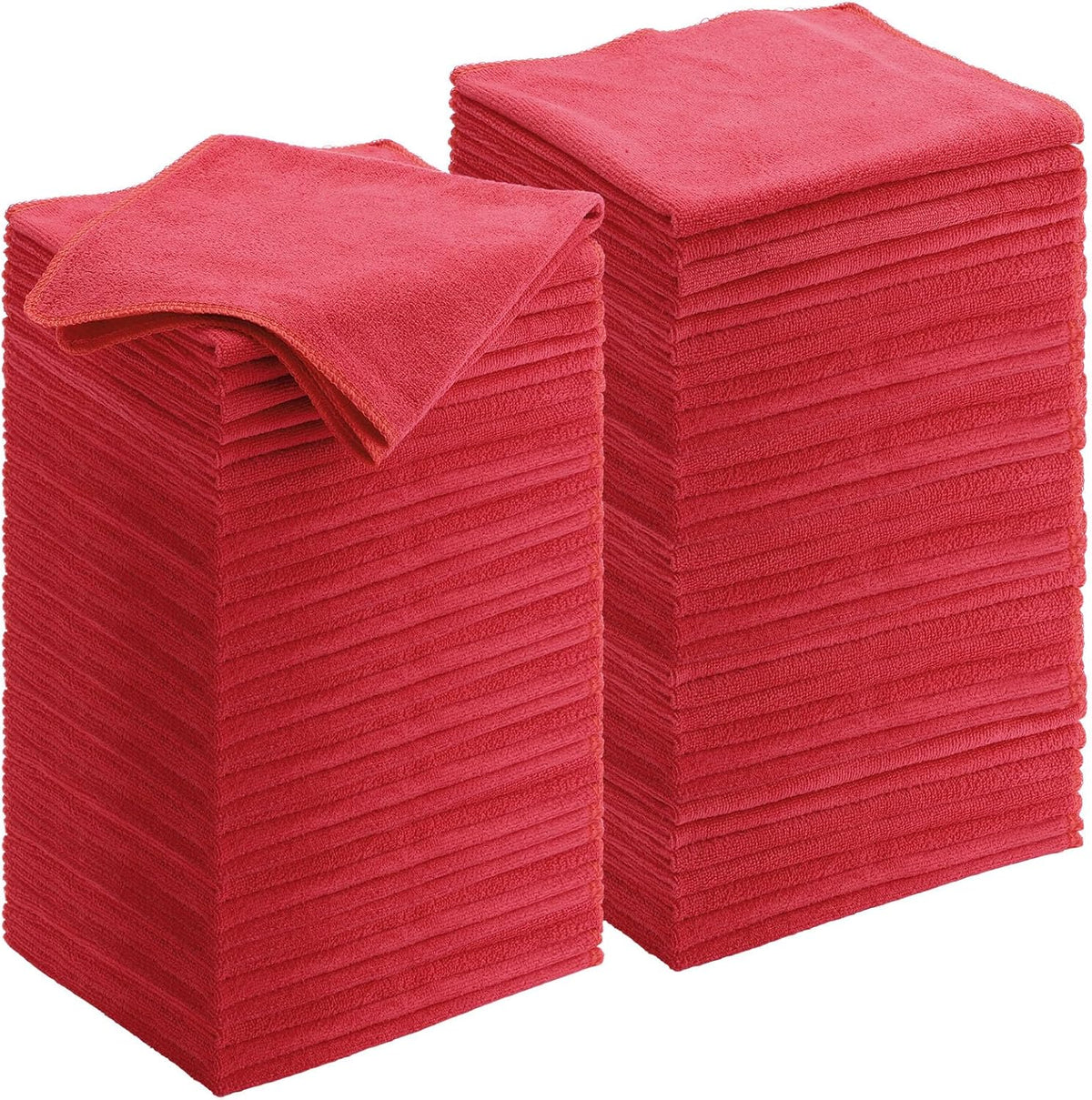 Nuenen Car Microfiber Clean Cloths, White, 16 x 16 Inch, 60 Pcs