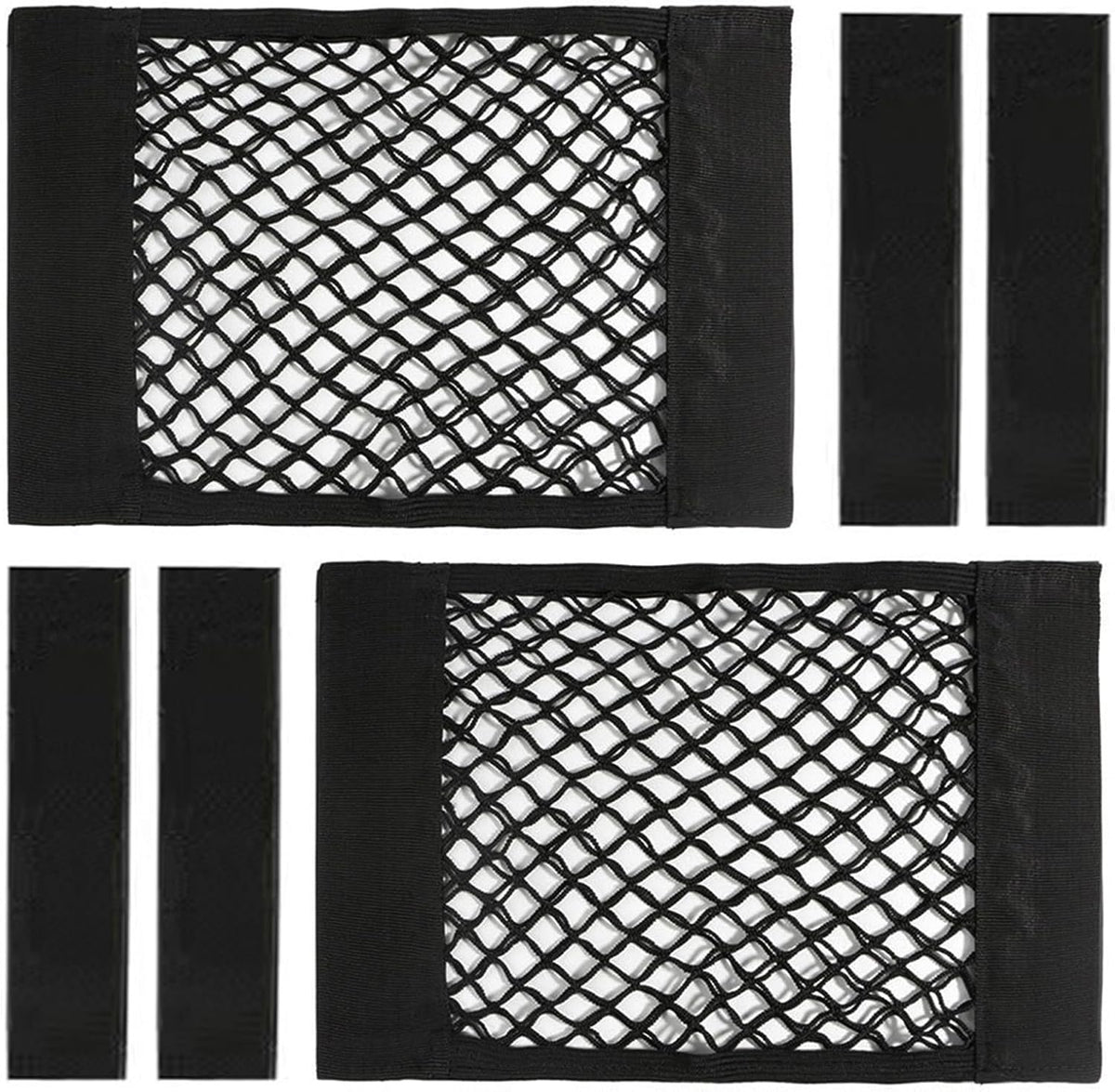 Universal Mesh Cargo Net with Tape Stickers Car Stretchable Storage Net Wall Sticker Organizer Pouch Bag Storage Mesh Net for SUV Car Trunk Storage(15.7x9.8 Inch)