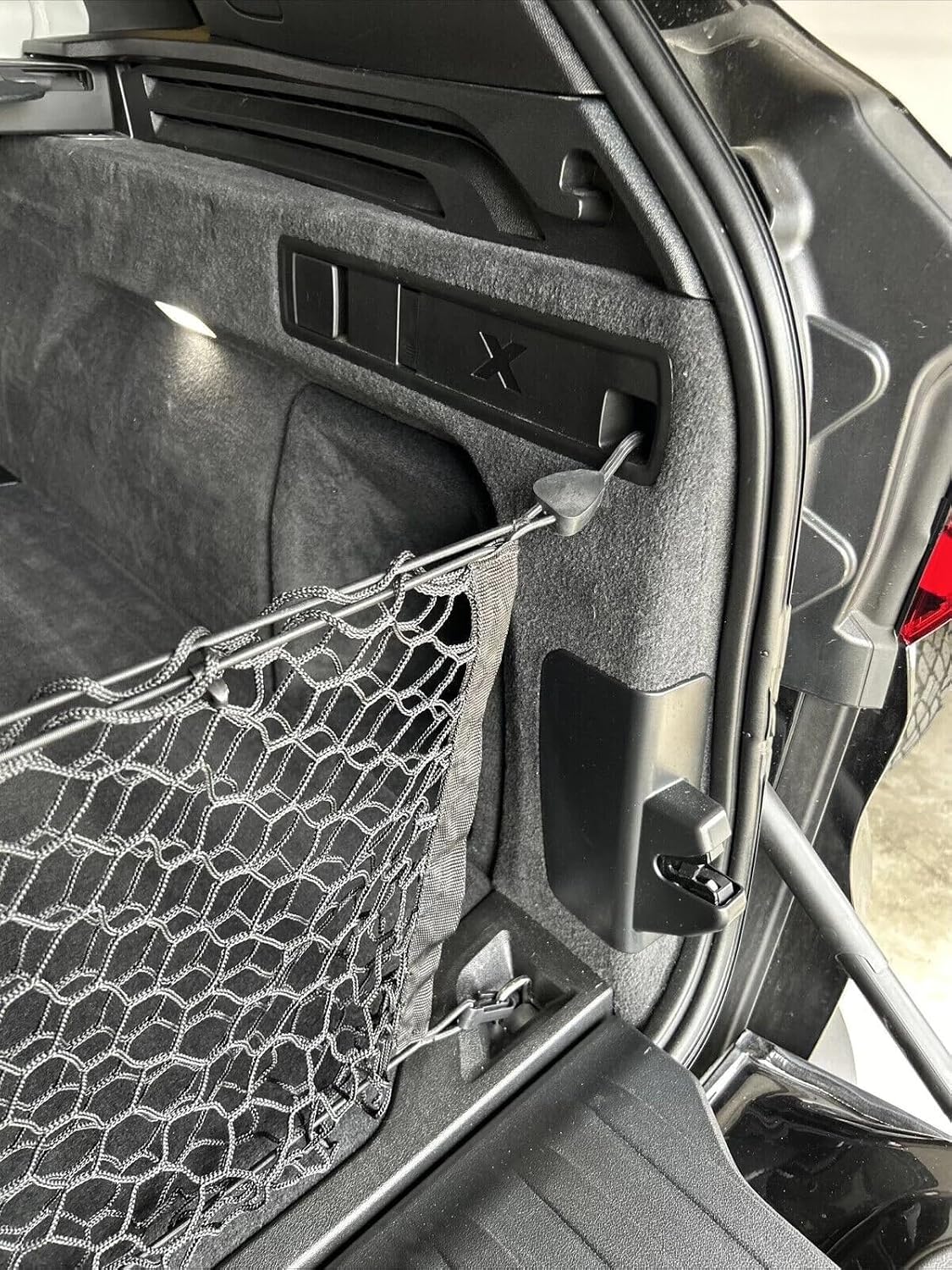 Rear Trunk Organizer Cargo Net for BMW X5 2019-2026 — Envelope Style Cargo Net for SUV — Premium Mesh Elastic Car Trunk Organizer Vehicle Carrier Storage — Compatible with X5